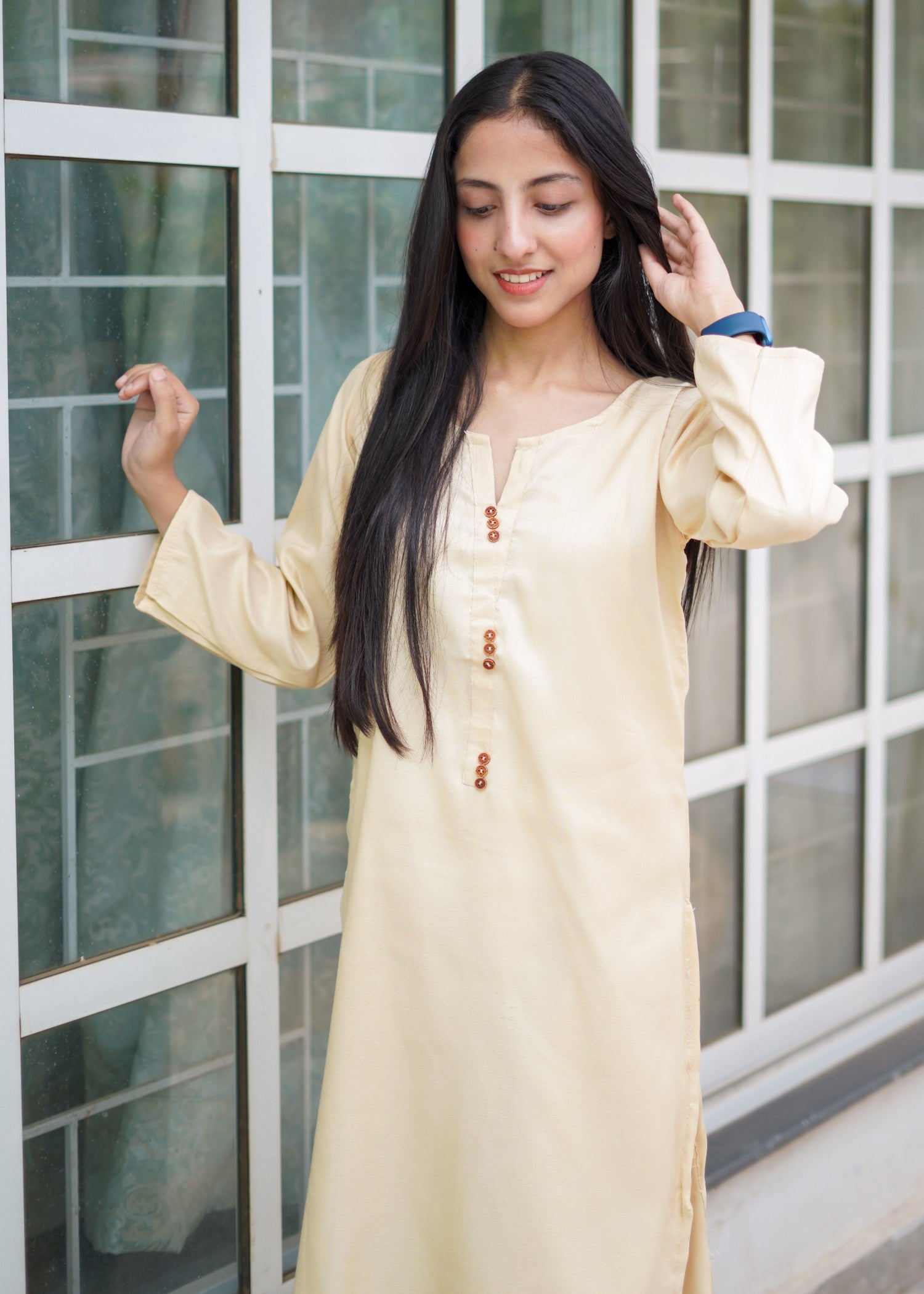 viscose raw silk Co Ord Sets in Cream