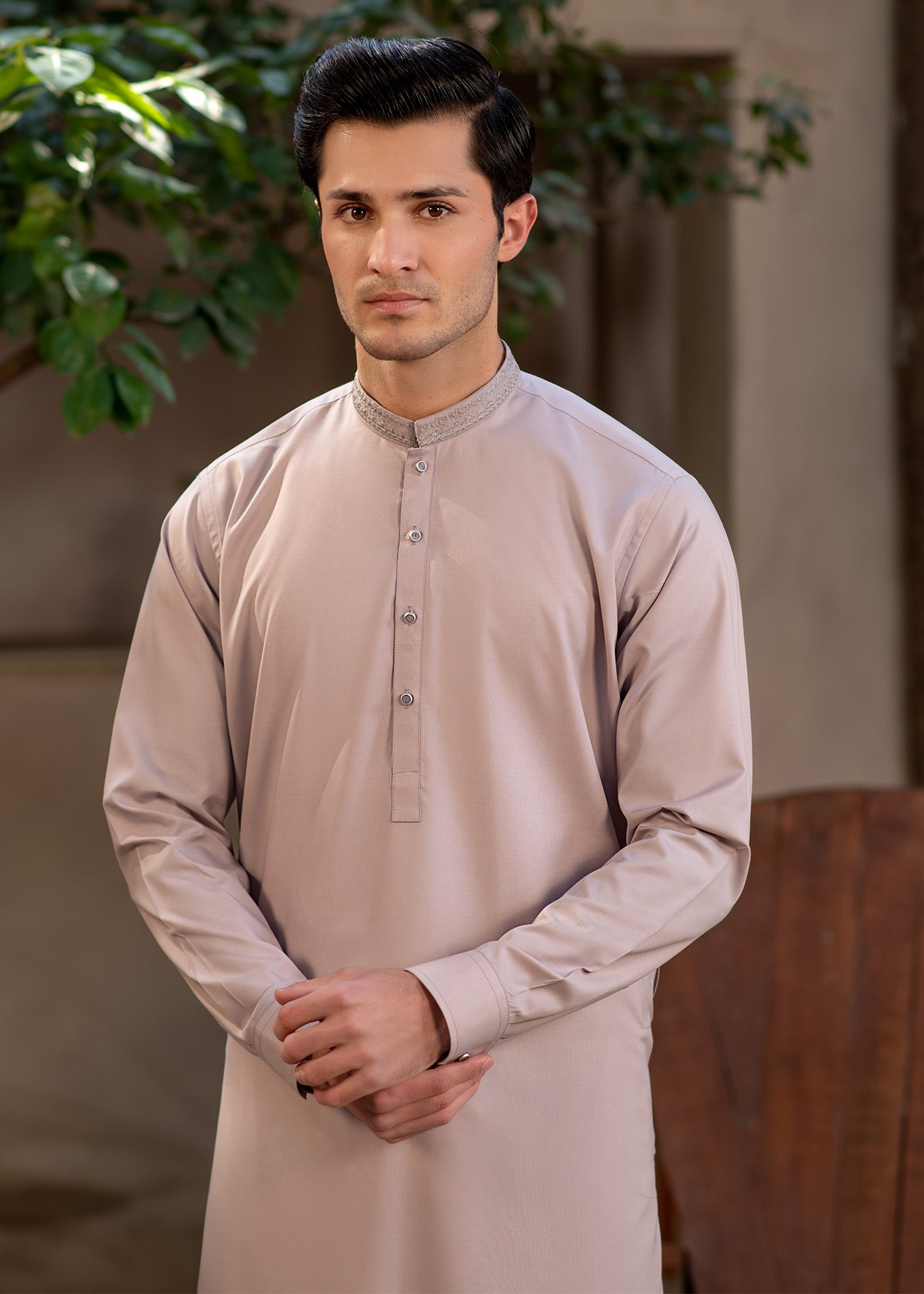 wash & wear Shalwar Kameez in Baby pink by Buraq
