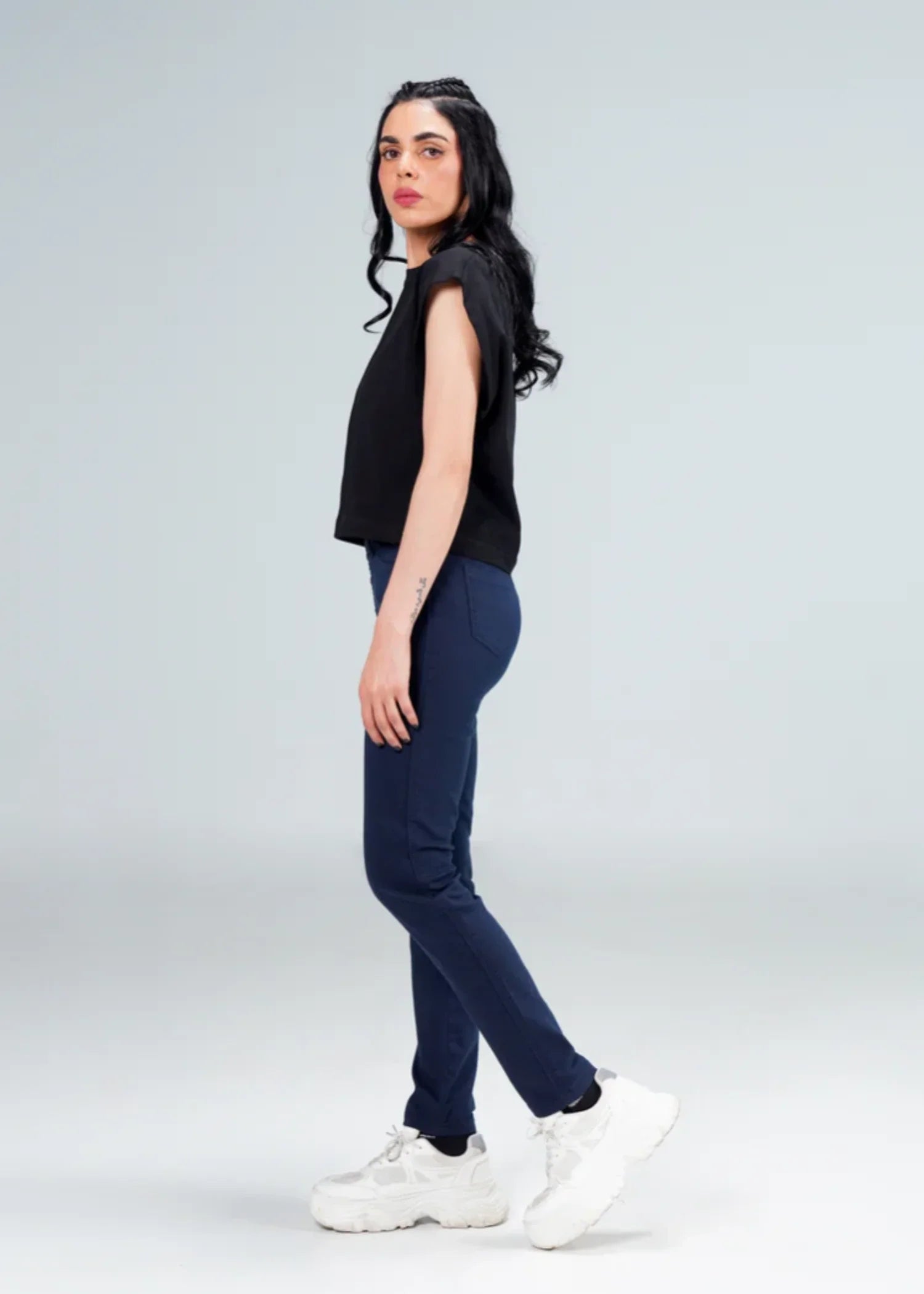 stretch denim Jeans in Navy blue