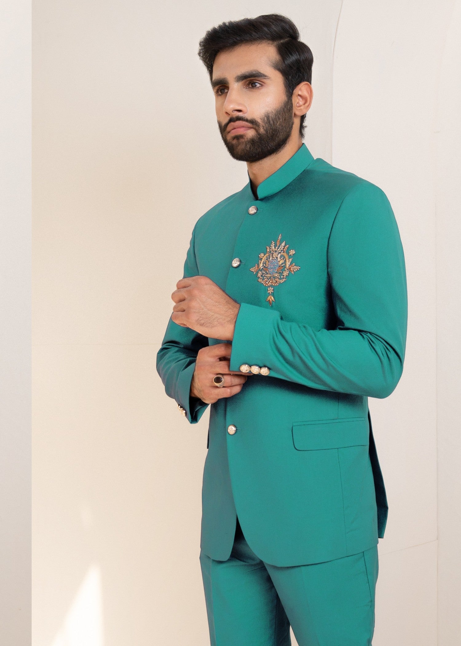tropical Prince Coat in Turquoise