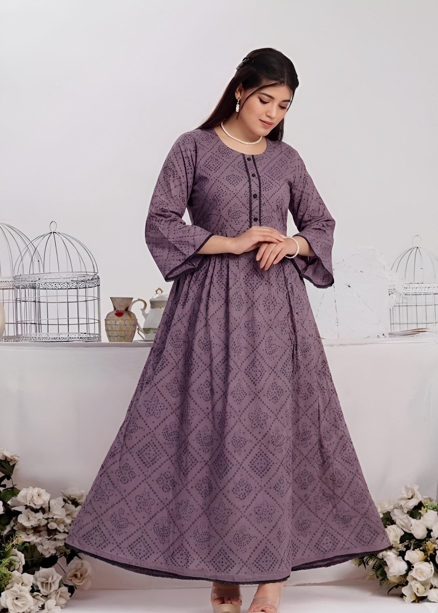 linen Maxi in Purple