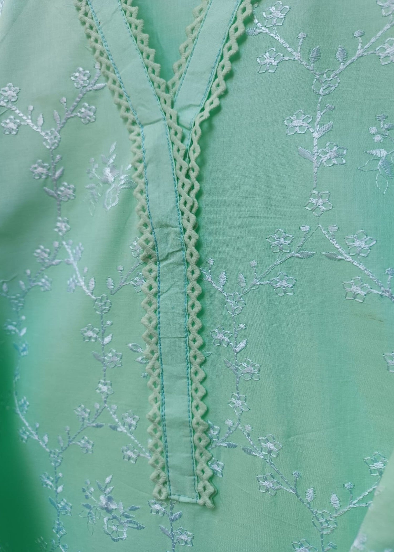 cotton Kurta Set in Spring green