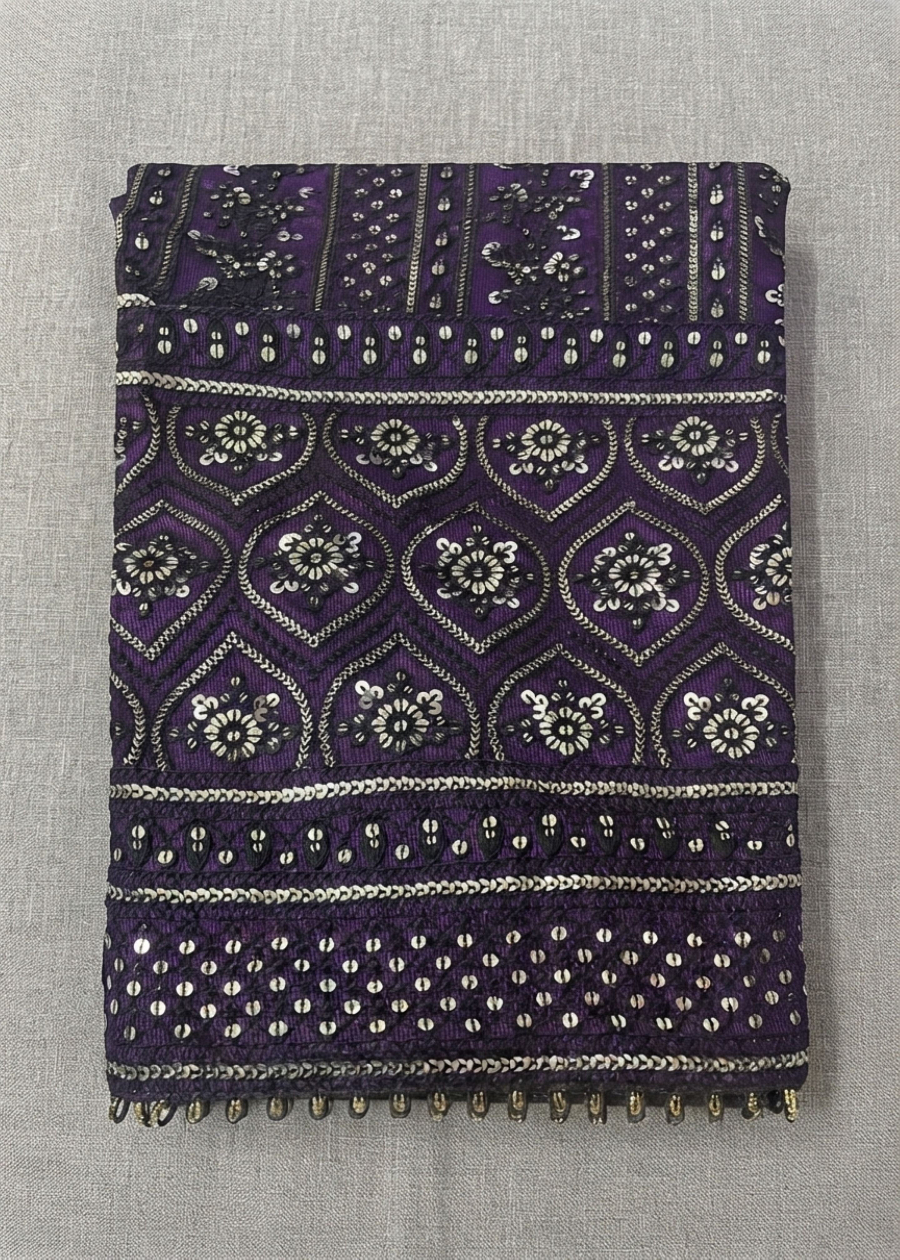 khaddi net Kurta Set in Egg plant