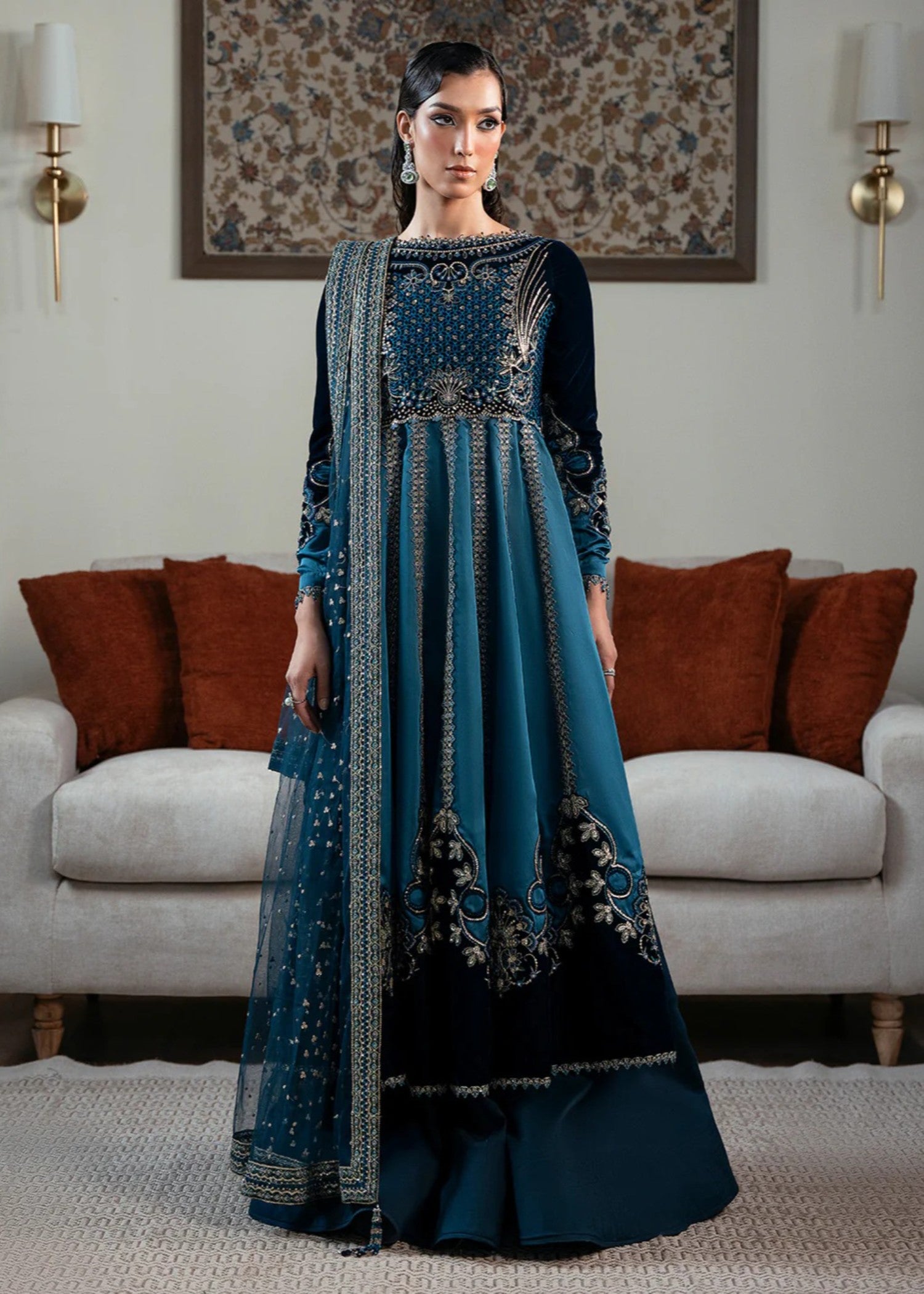 velvet Unstitched in Teal