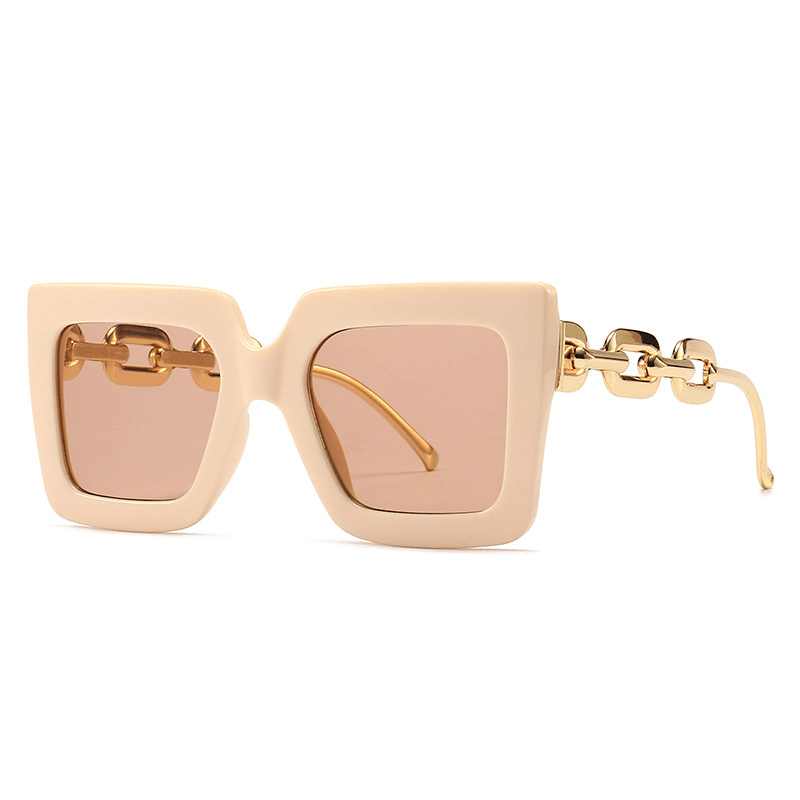 New European and American Fashion Retro Square Large Frame Sunglasses