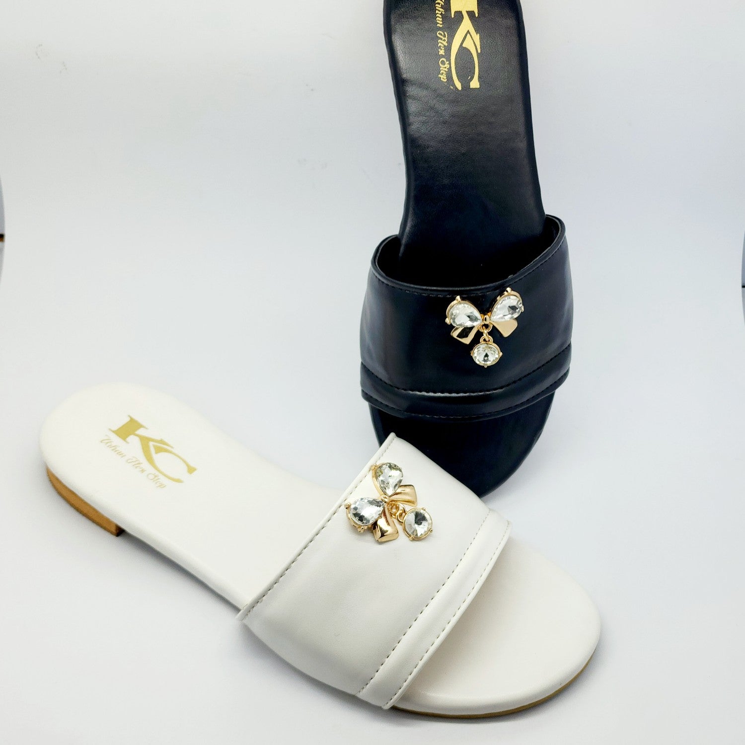 Flats in White by - High Quality Women Flats CKI5447