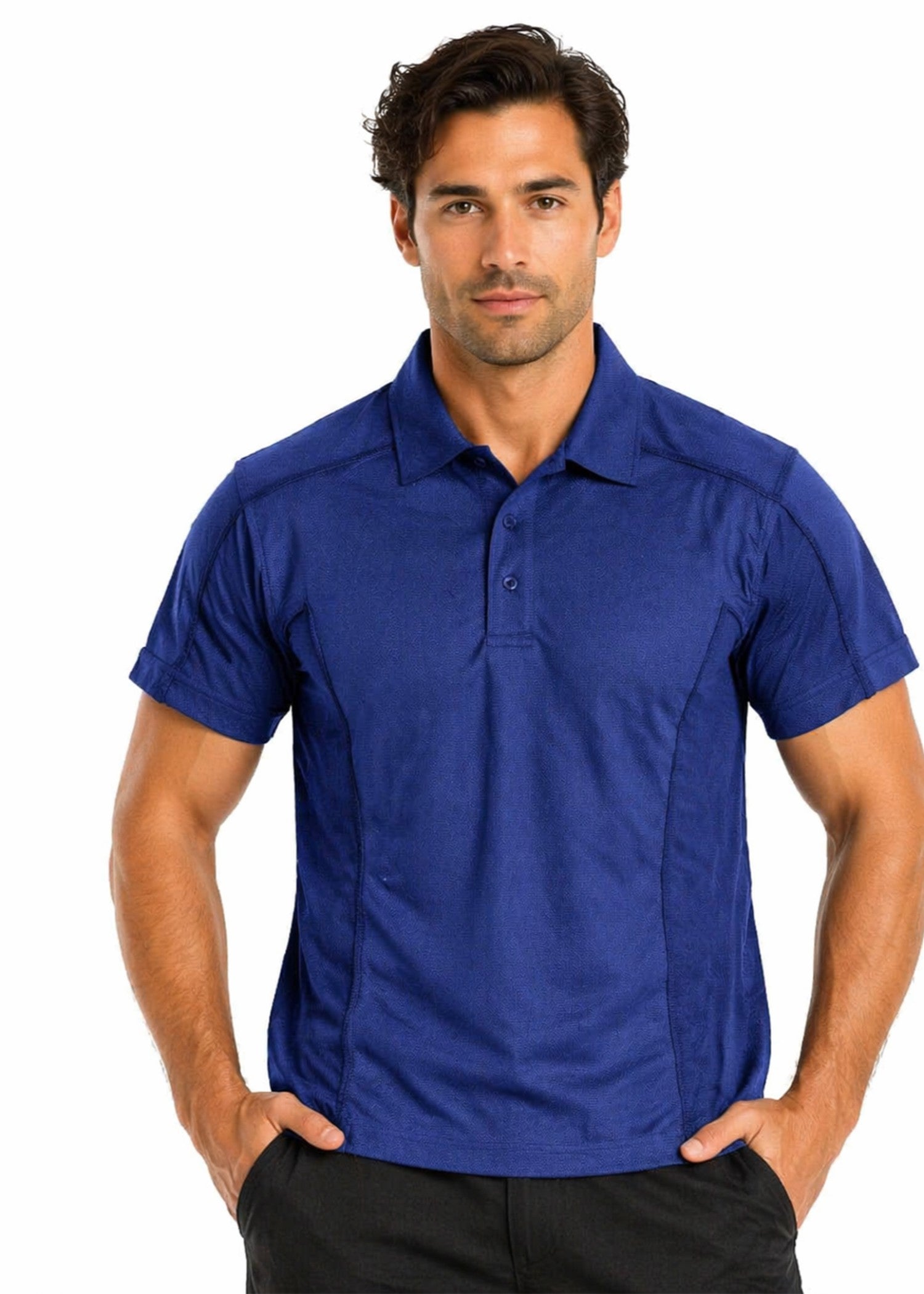 polyester Polo Shirt in Royal blue
