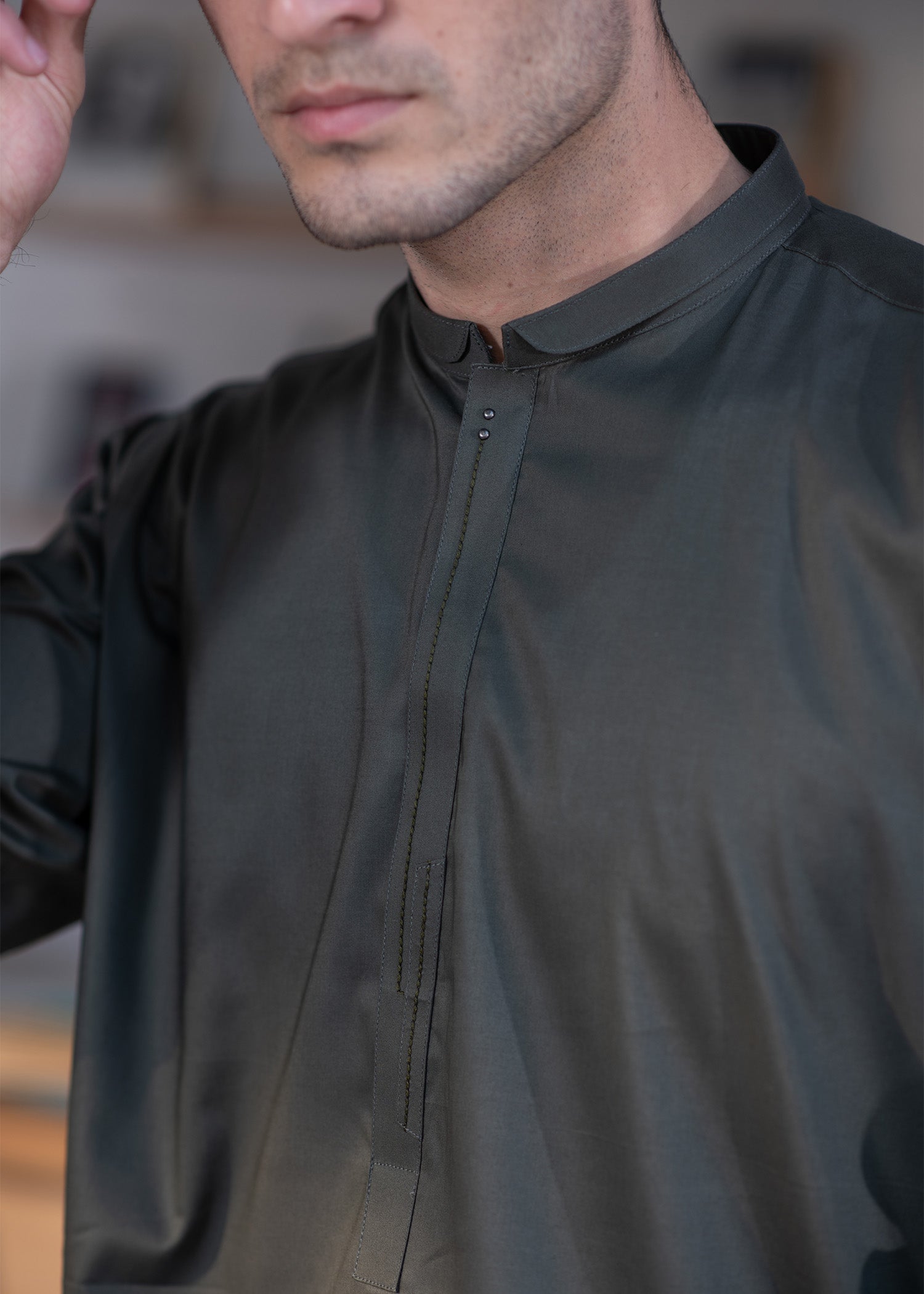 cotton Shalwar Kameez in Pine green