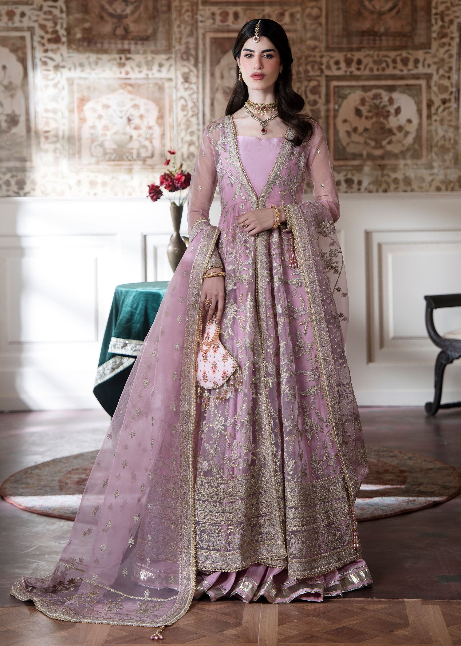 organza Gown in Pink