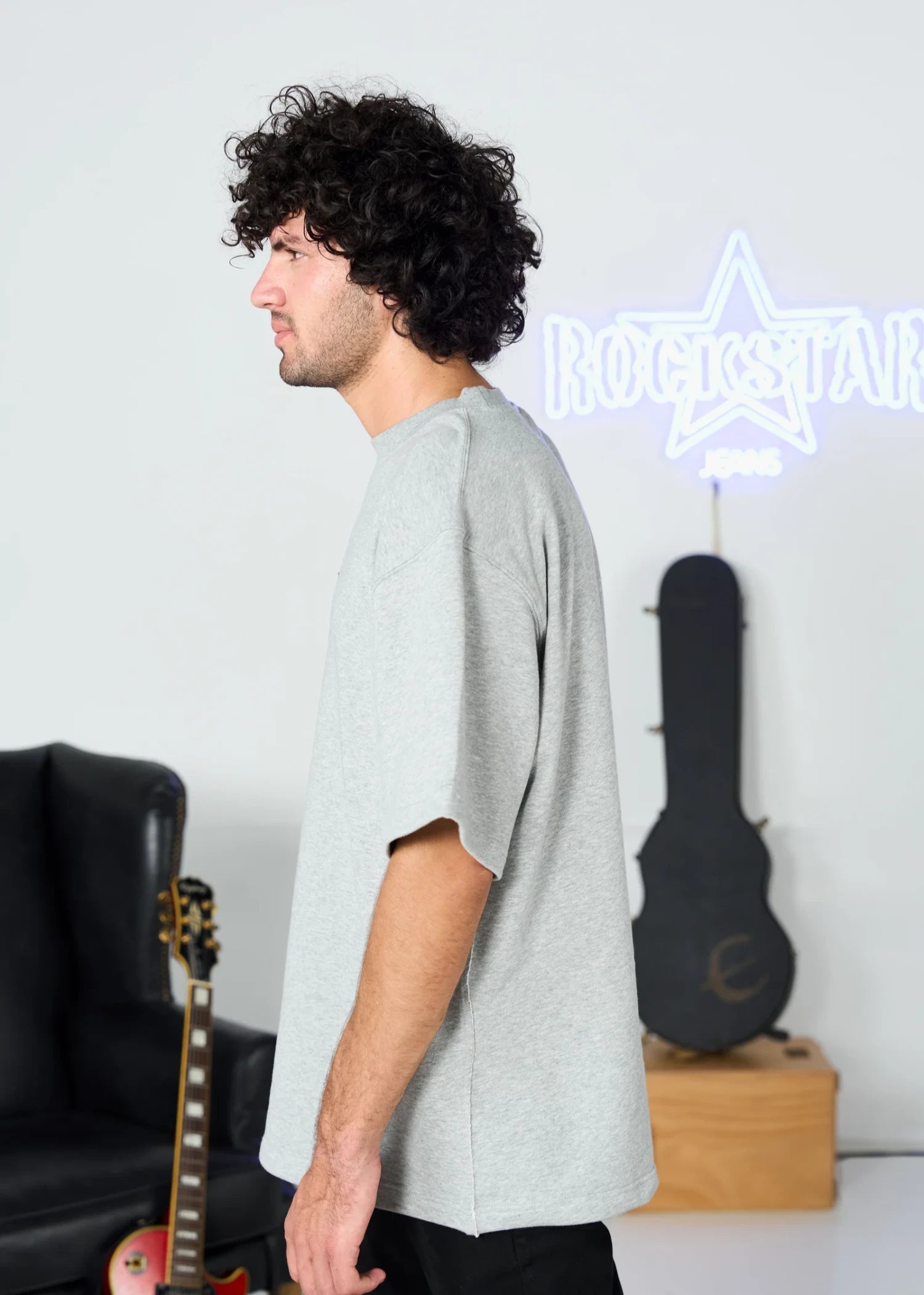 terry T Shirt in Light grey