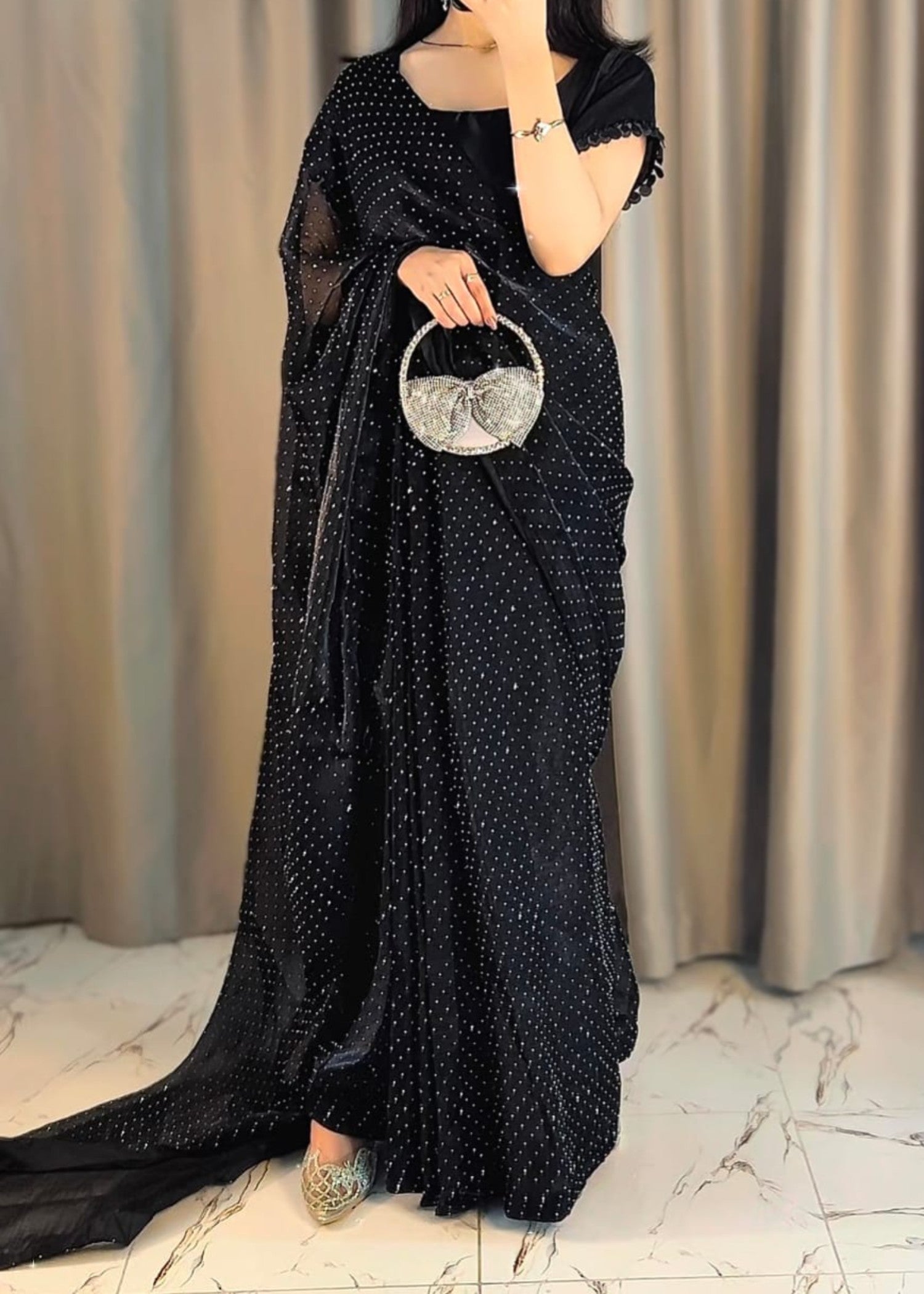 silk Saree in Black