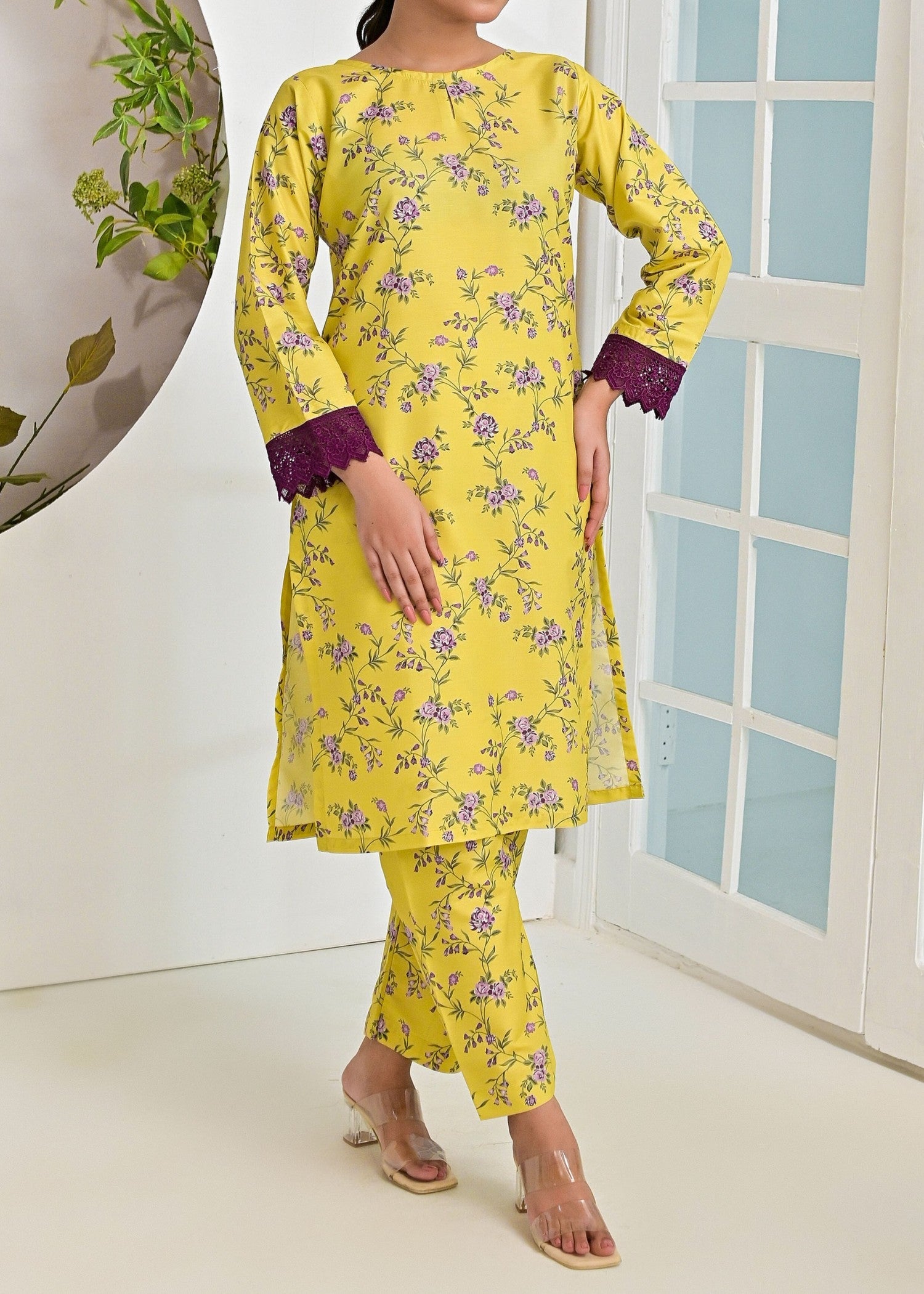poly viscose Co Ord Sets in Key lime