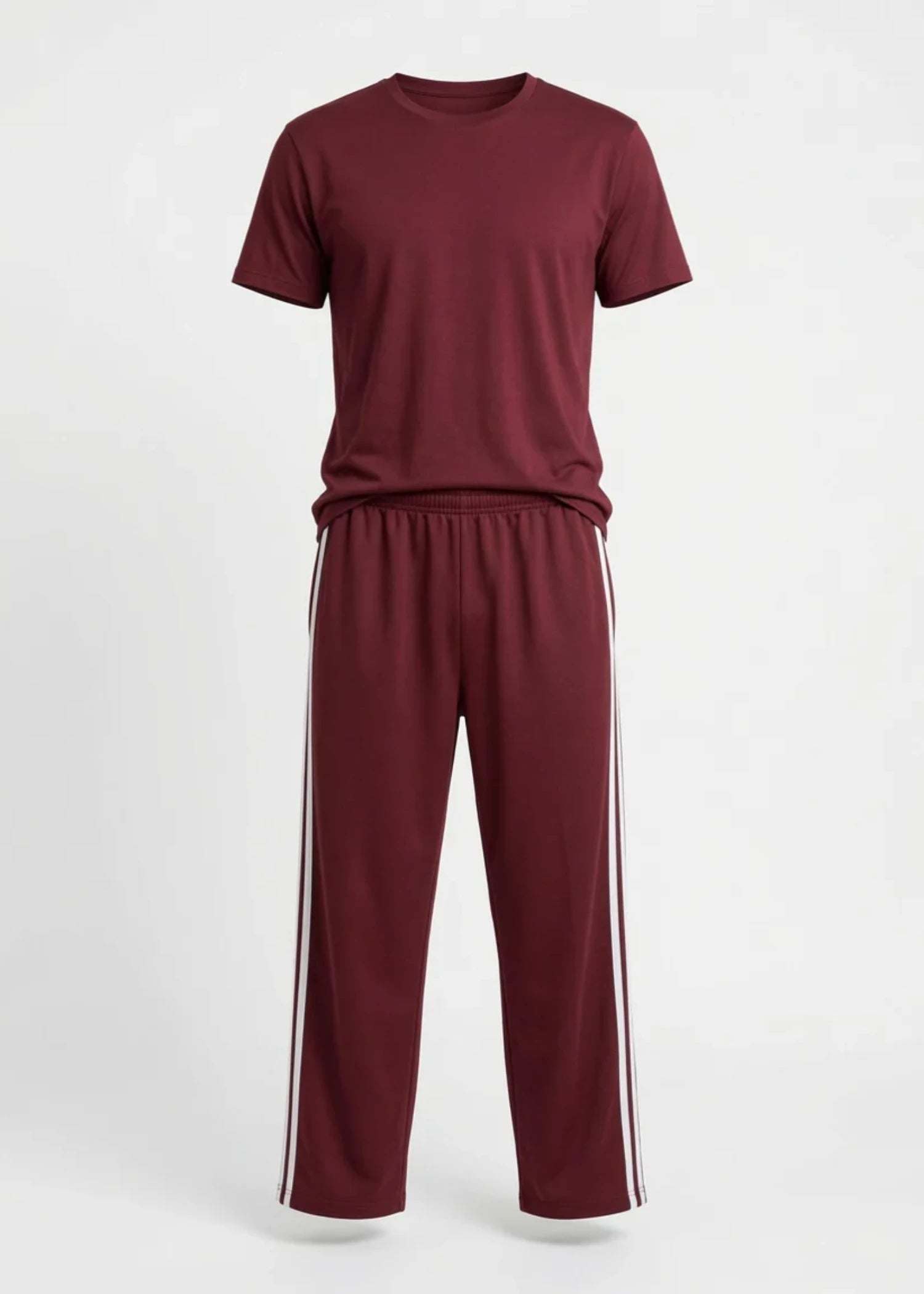 cotton jersey Tracksuit in Maroon