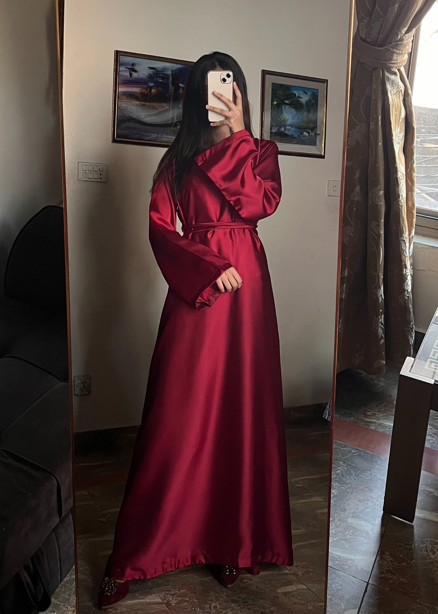 charmuse/shamooz Dress in Maroon