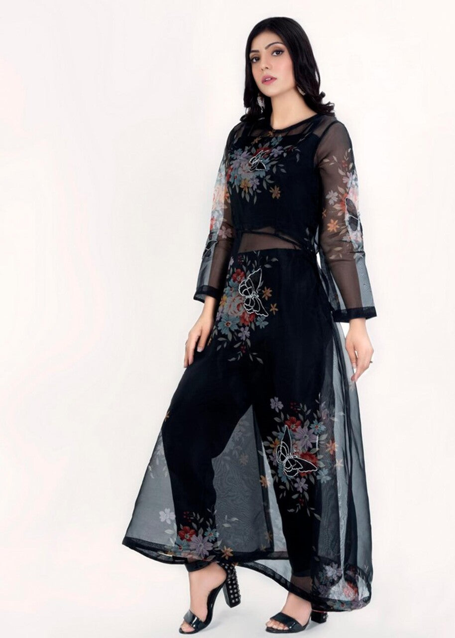organza Dress in Black