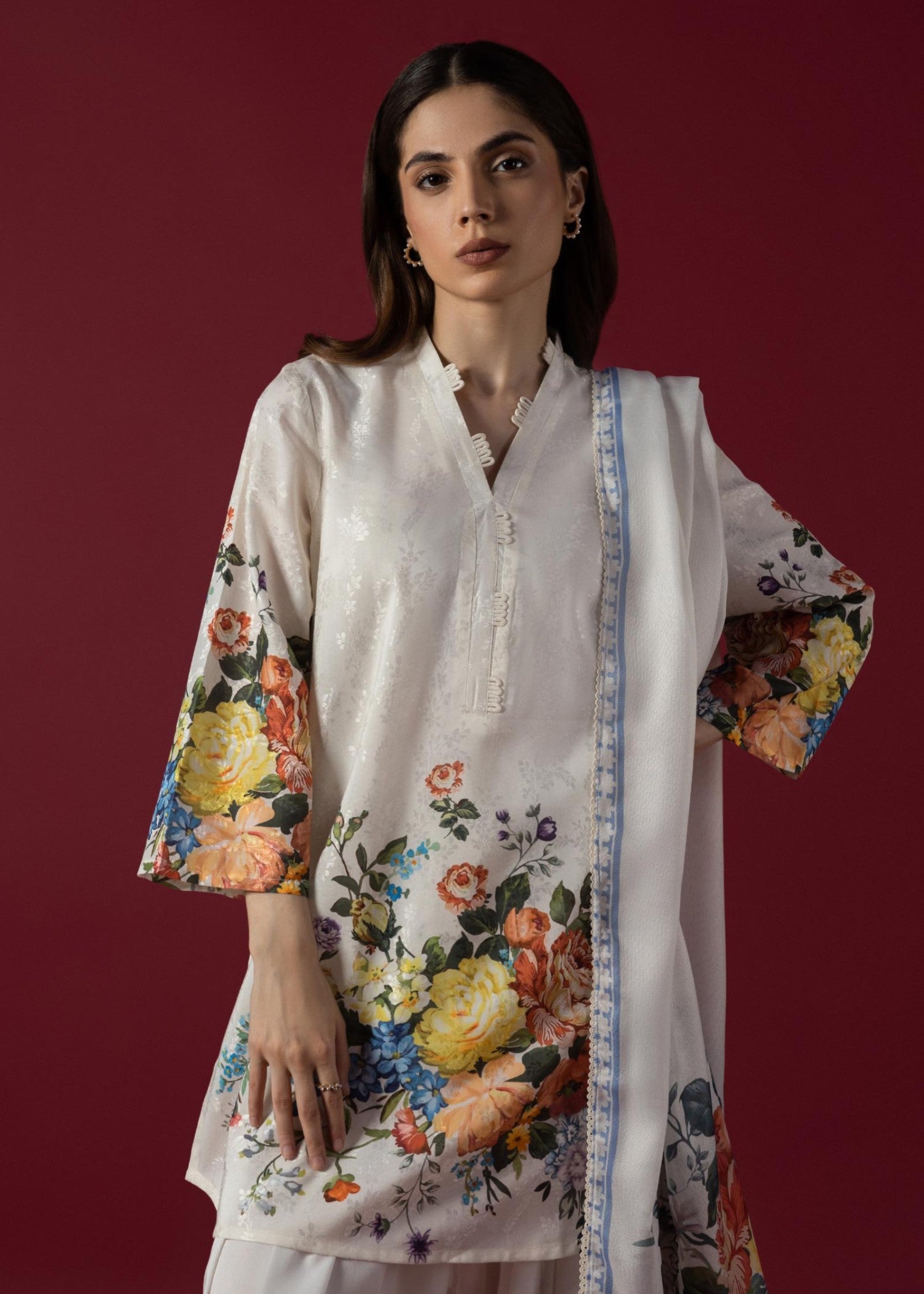 viscose Kurti in White