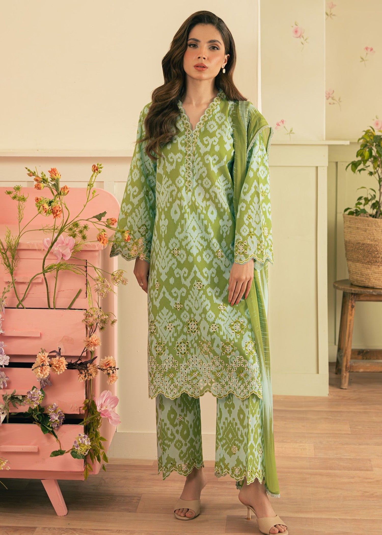cambric Co Ord Sets in Dark green