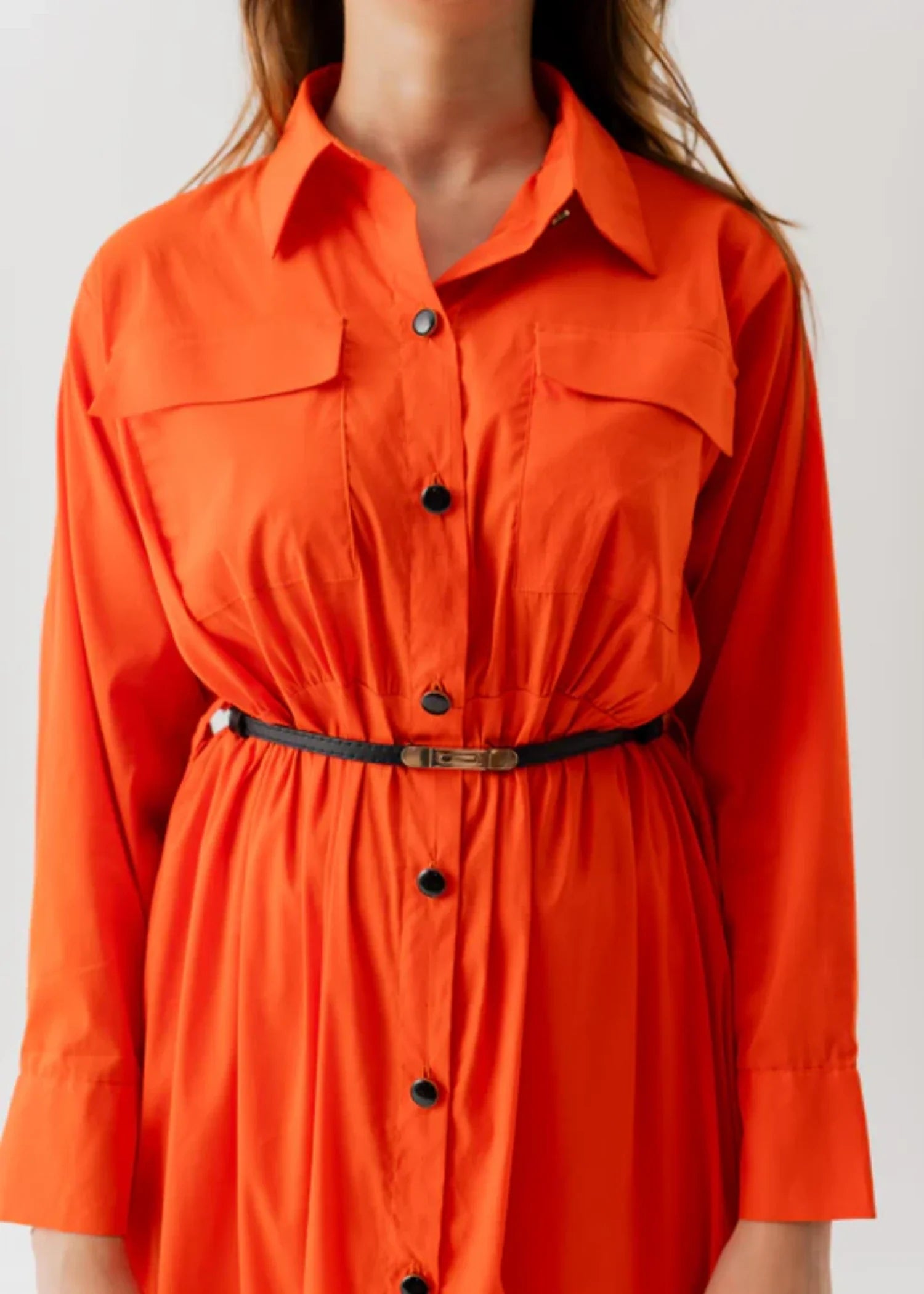 cotton Dress in Orange