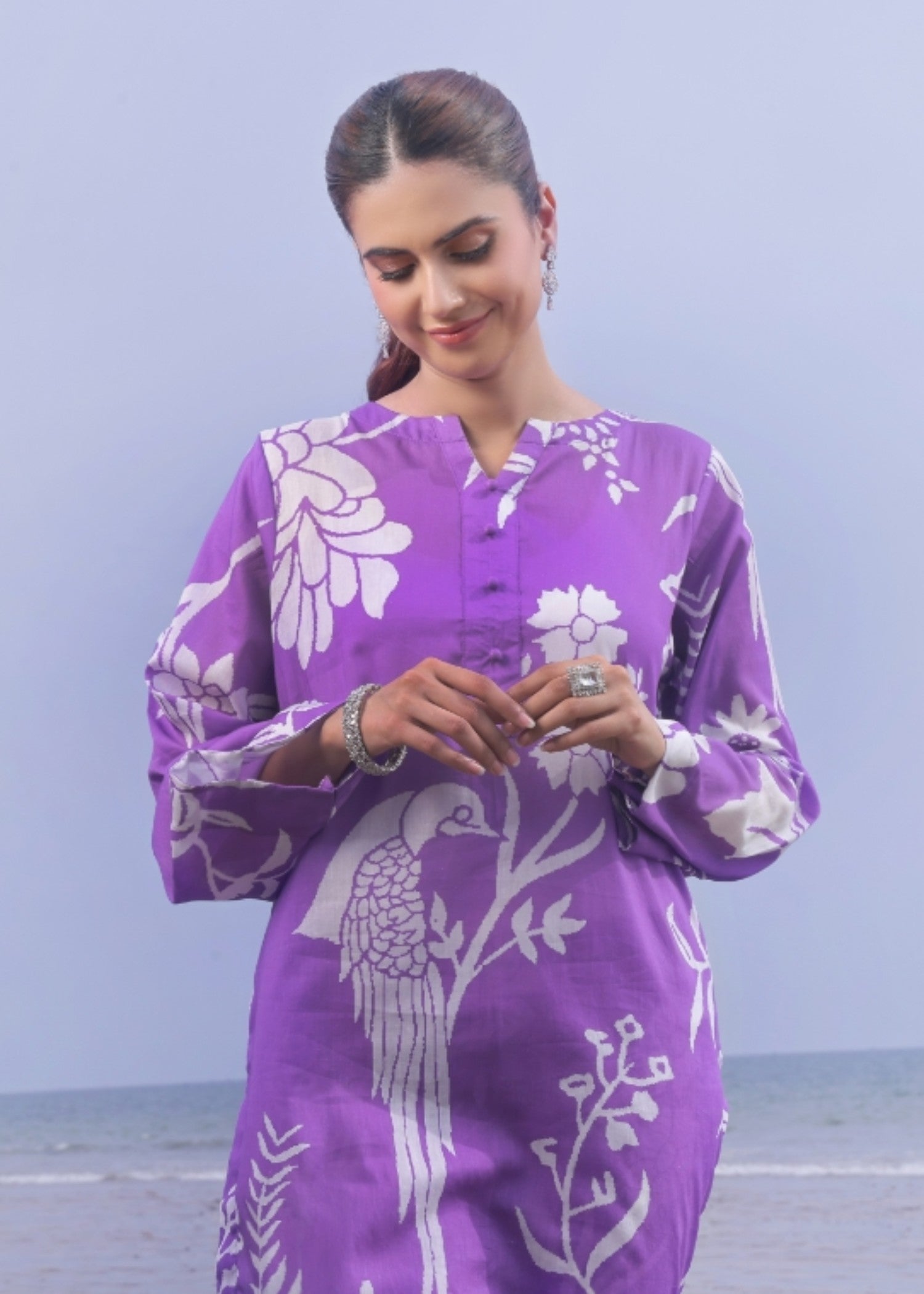 lawn Co Ord Sets in Purple