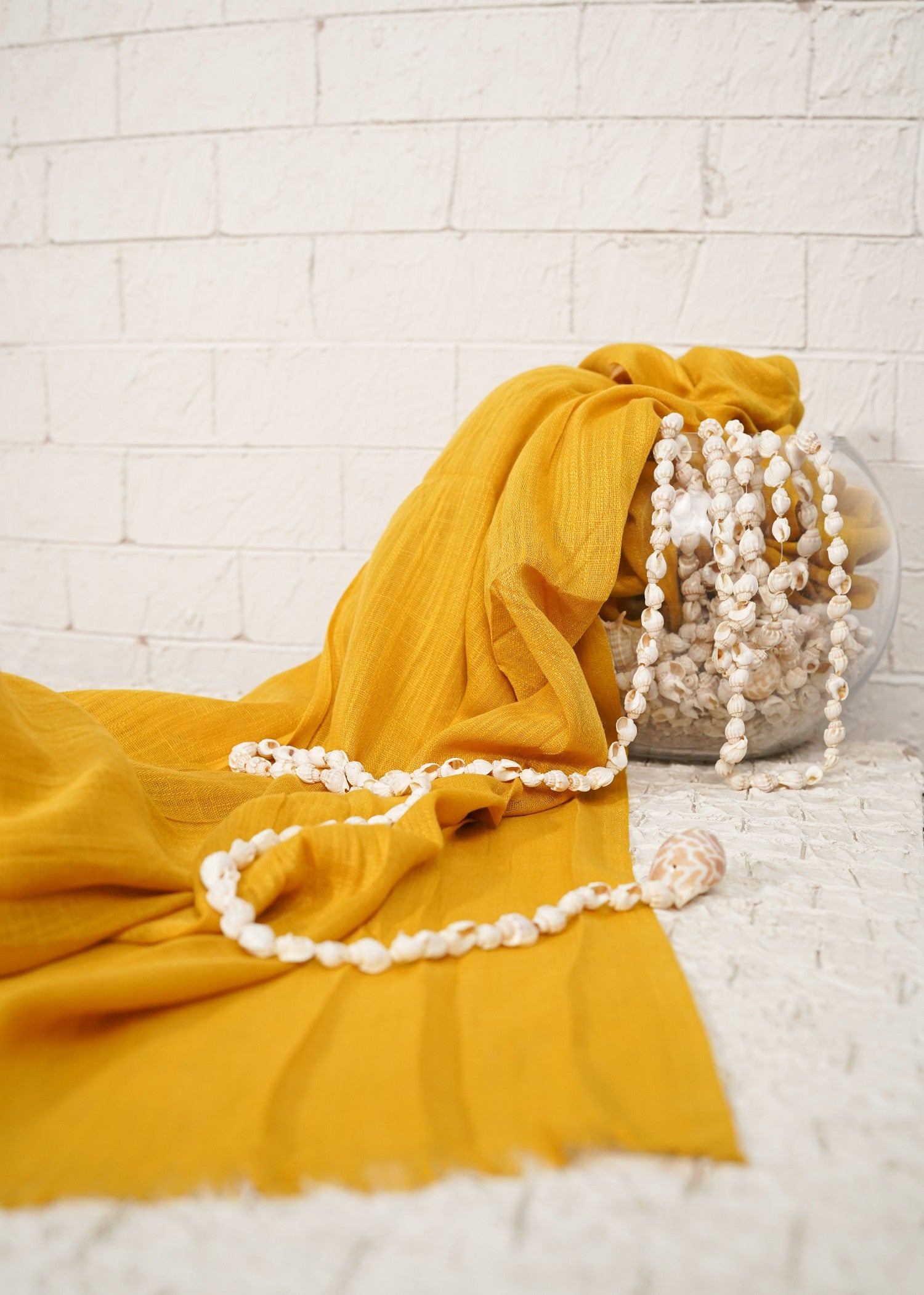 lawn Hijab in Mustard