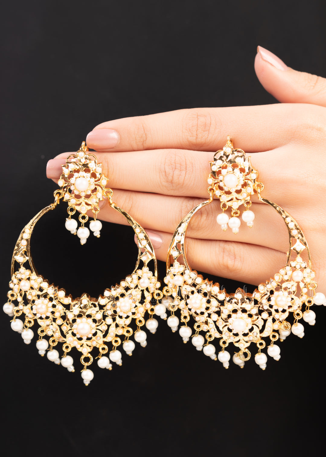 Earrings in Off-white Color by - Trendy Women Earrings SHM7867