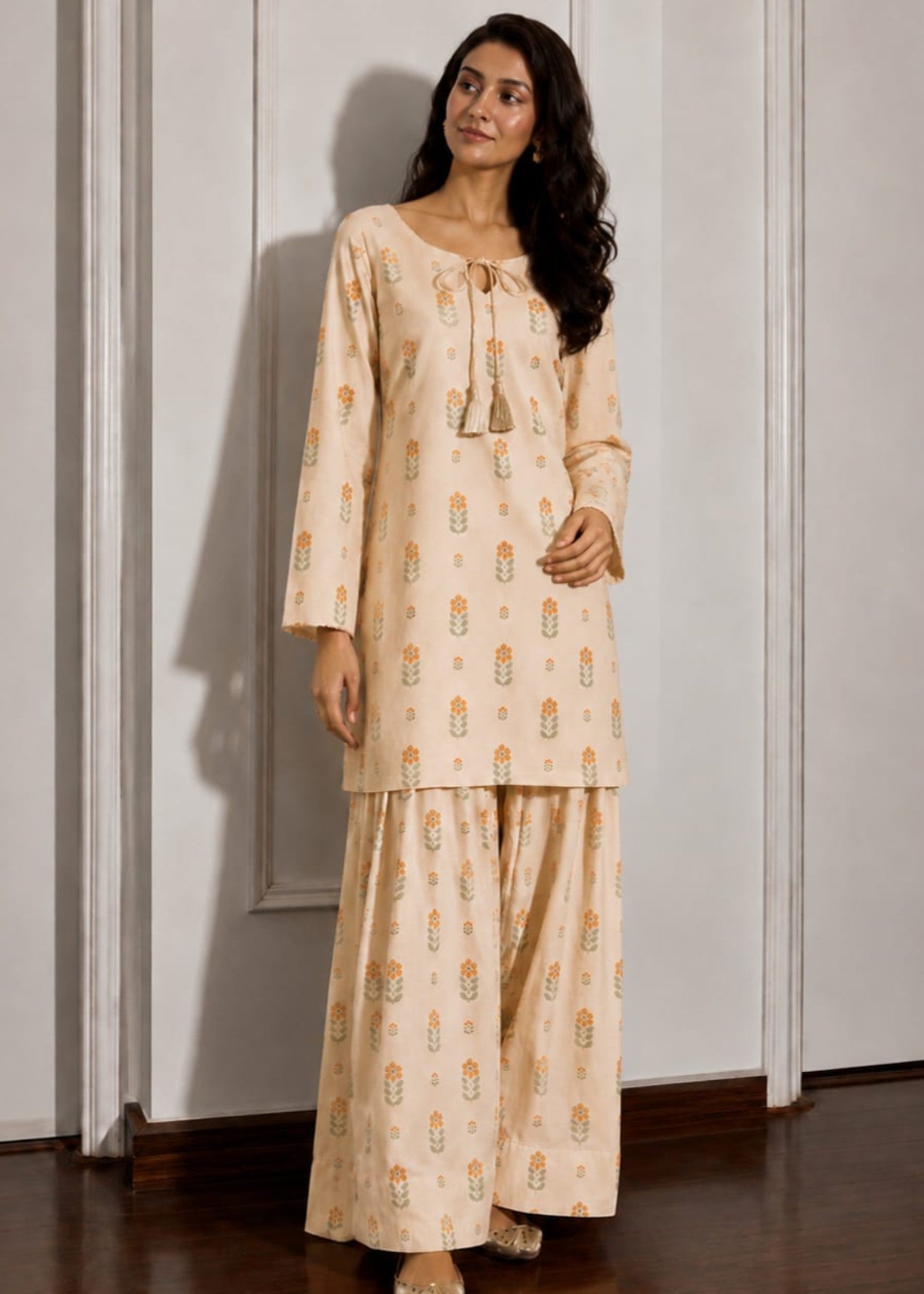 cotton Co Ord Sets in Beige
