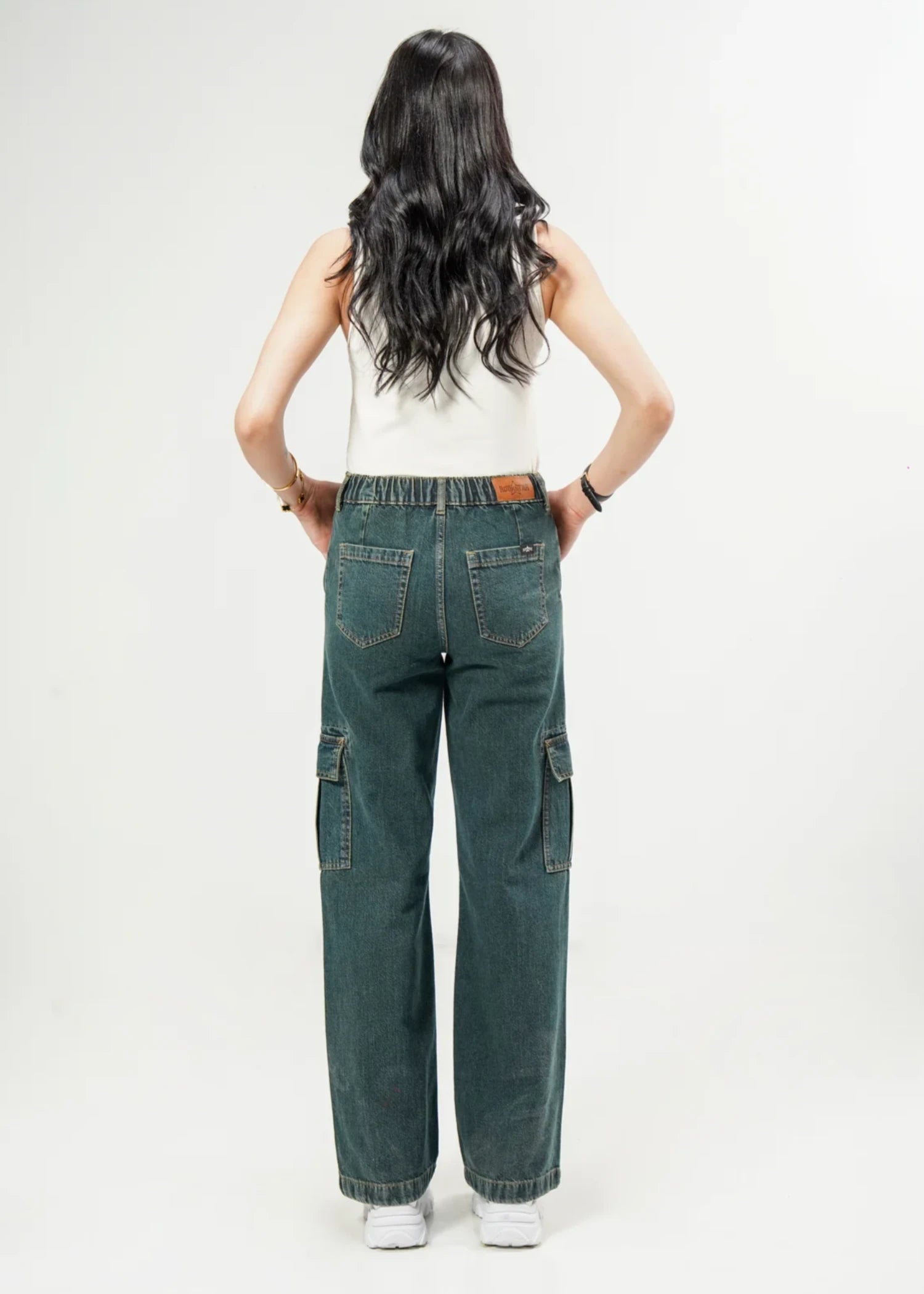 denim Jeans in Hunter green