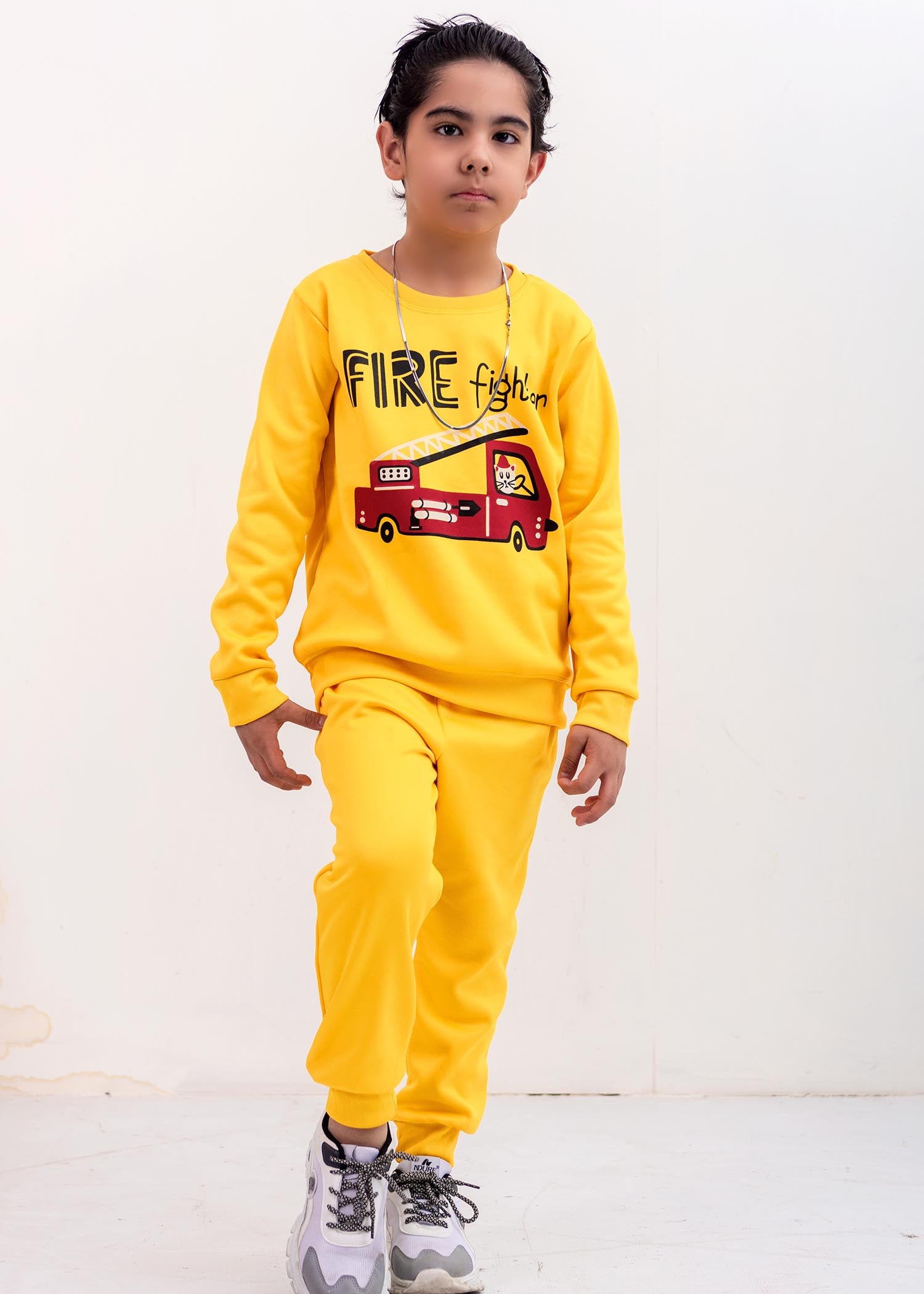 polyester Sweatshirt in Yellow