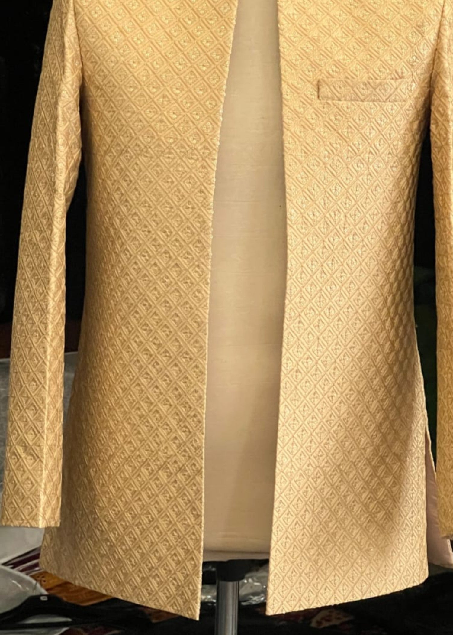 silk Prince Coat in Gold