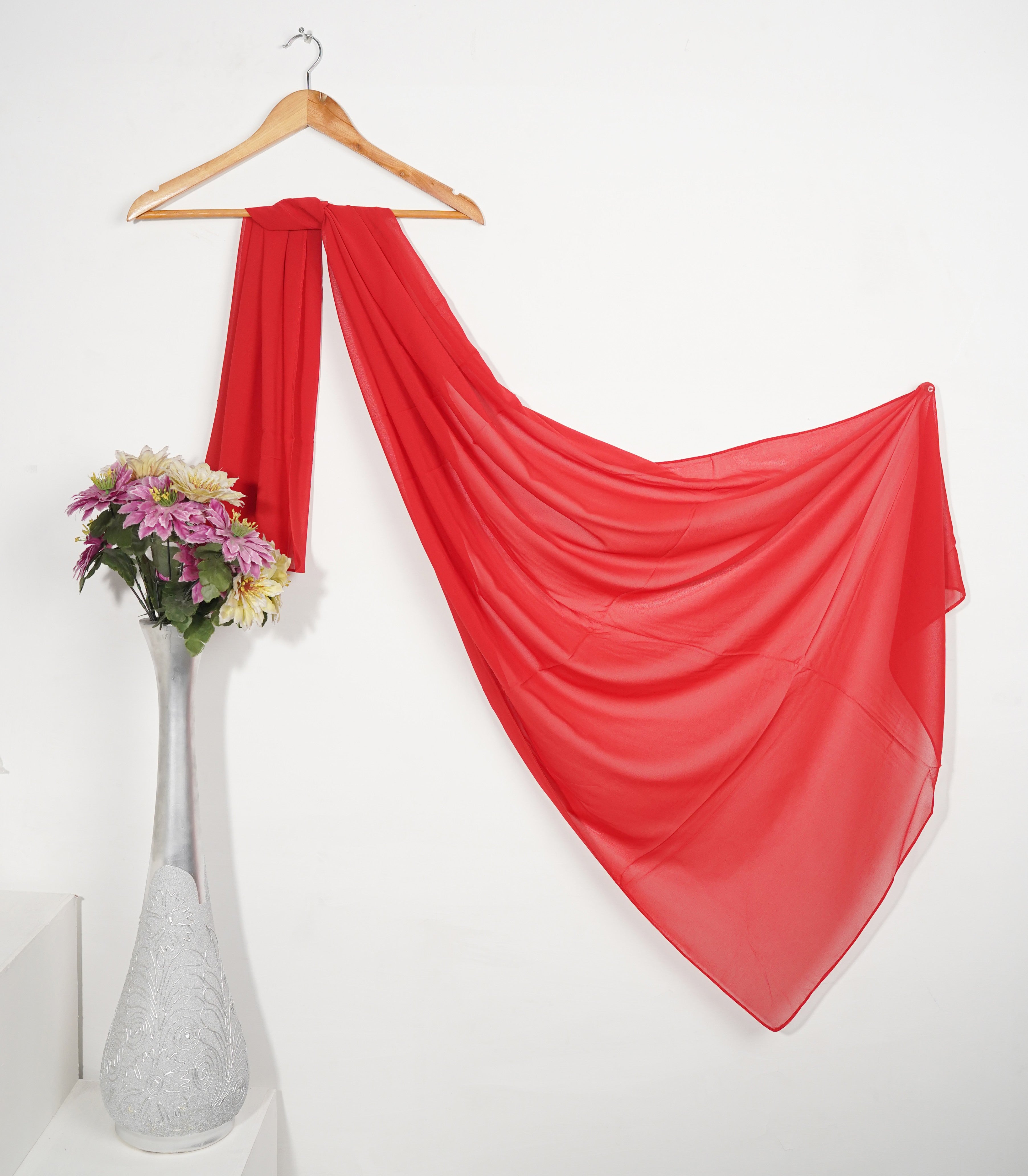 chiffon Hijab in Crimson