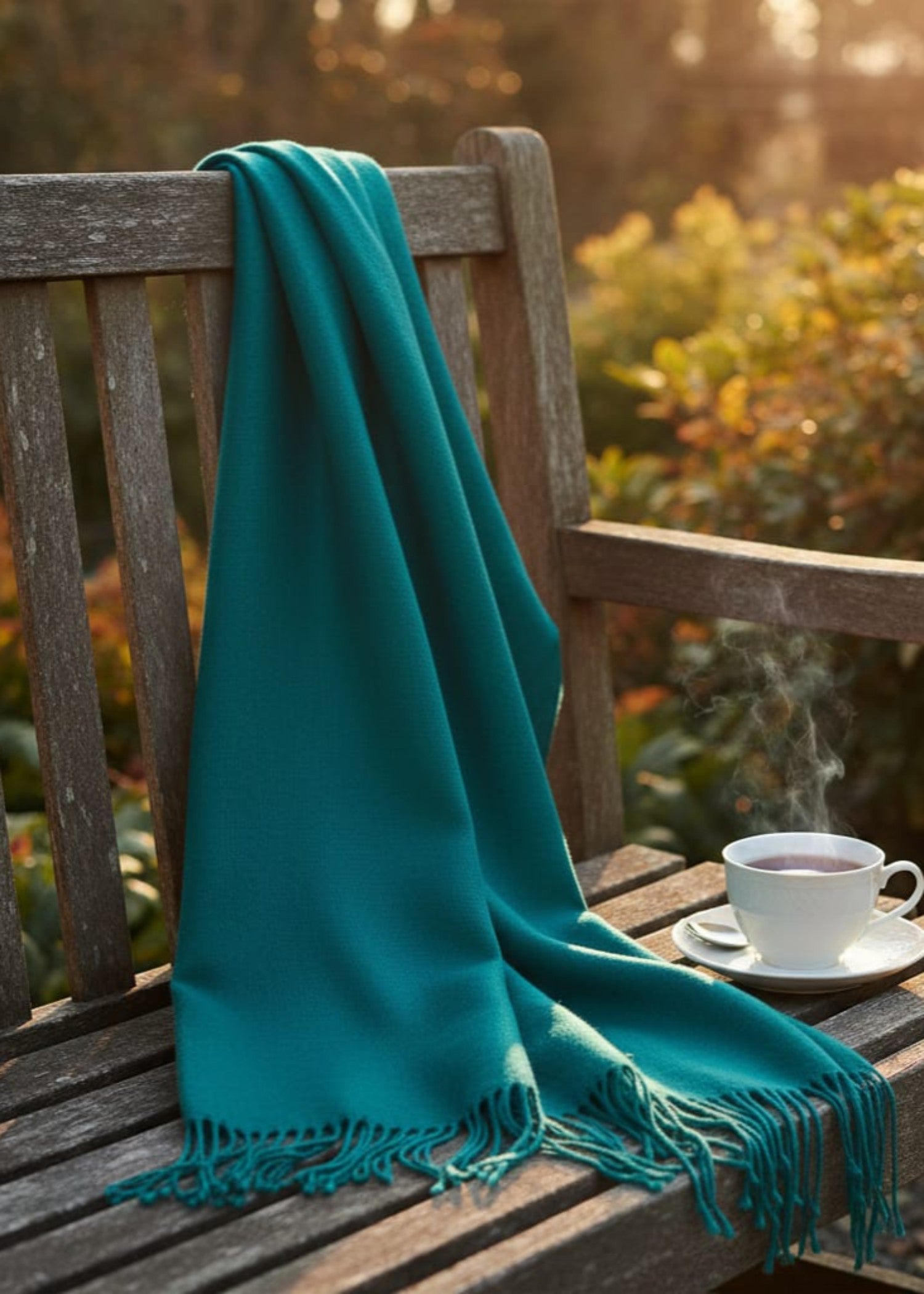 cashmere wool Hijab in Teal