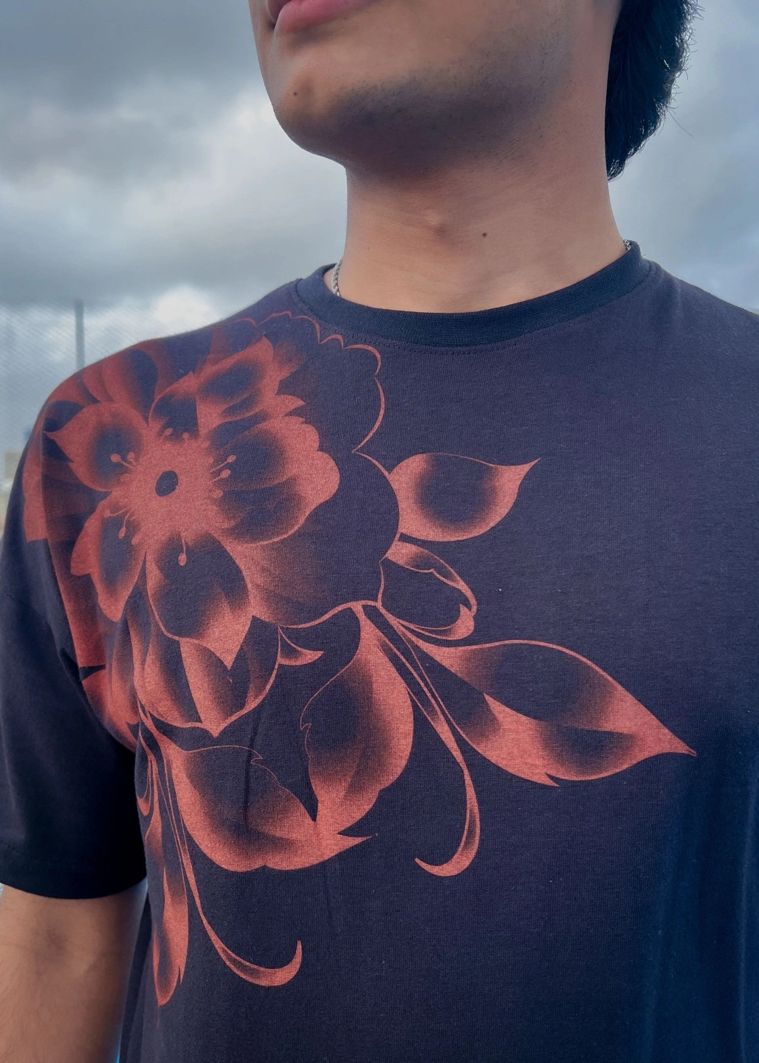 polycotton T Shirt in Black