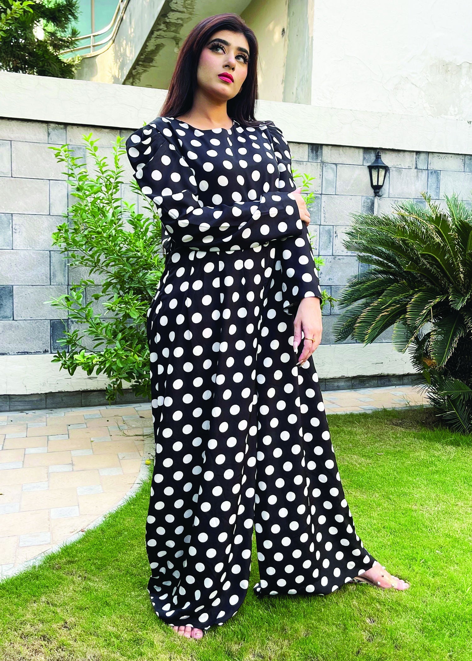 crepe Jumpsuit in Black