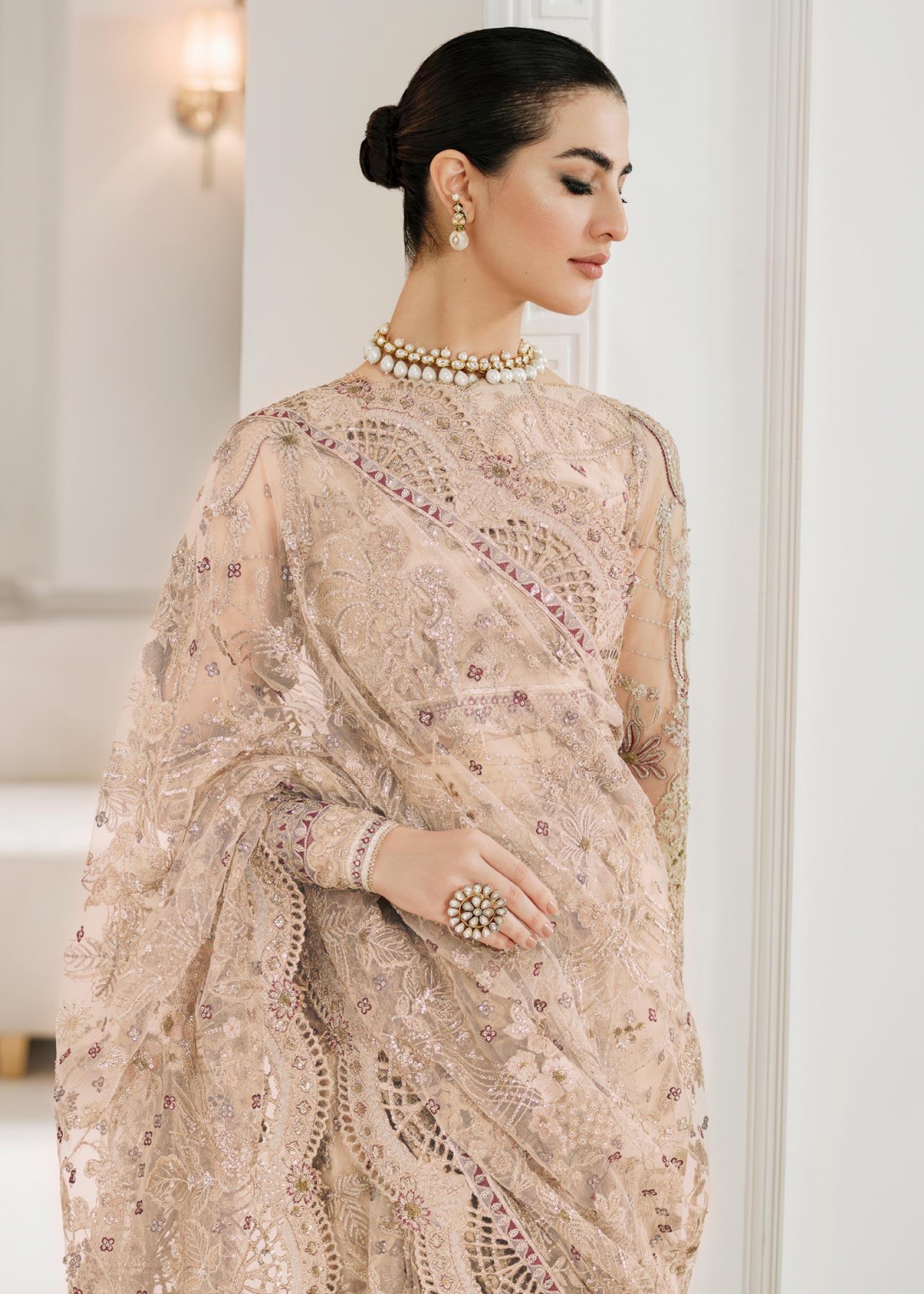 net Unstitched in Beige