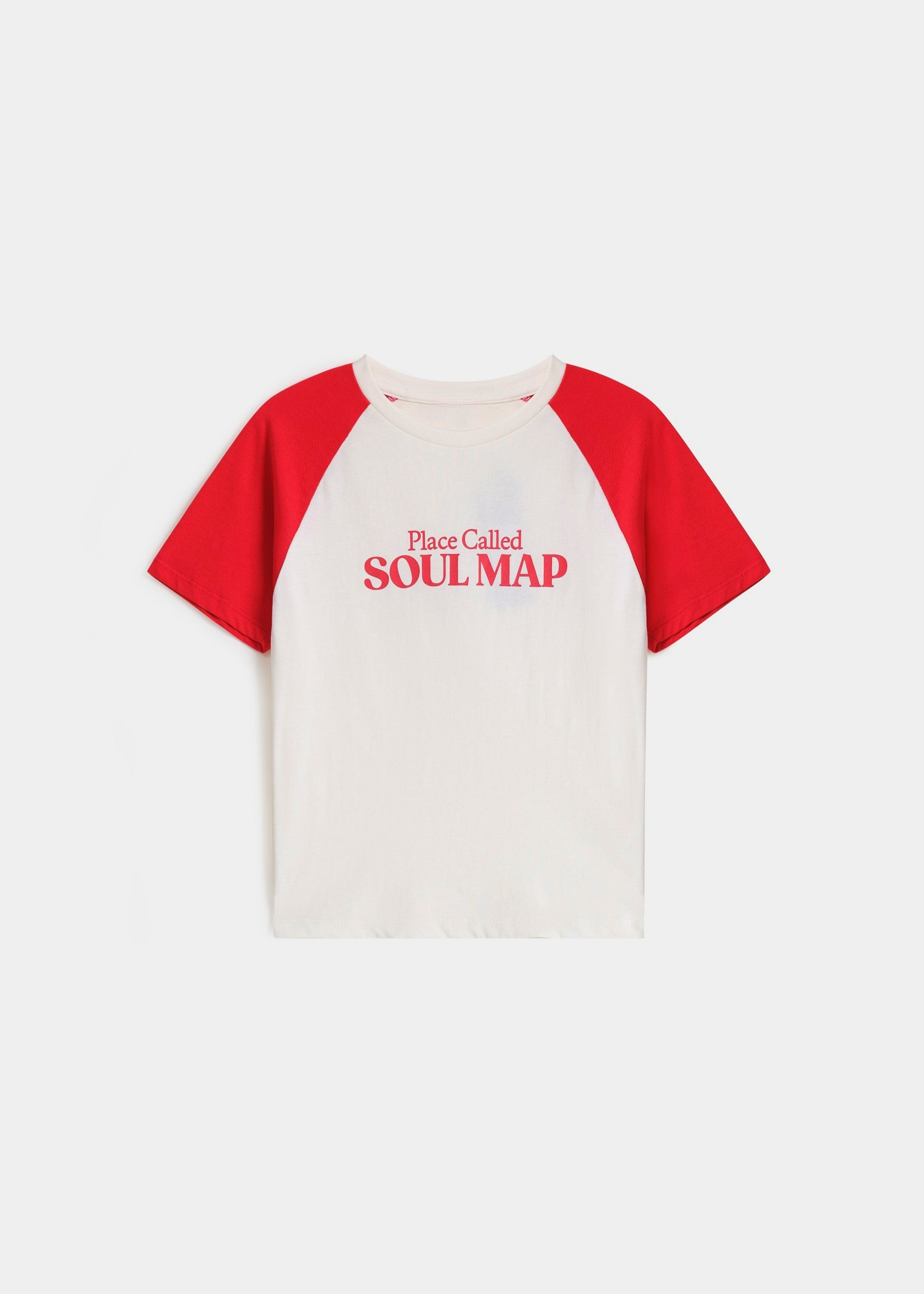 cotton T Shirt in Red, white