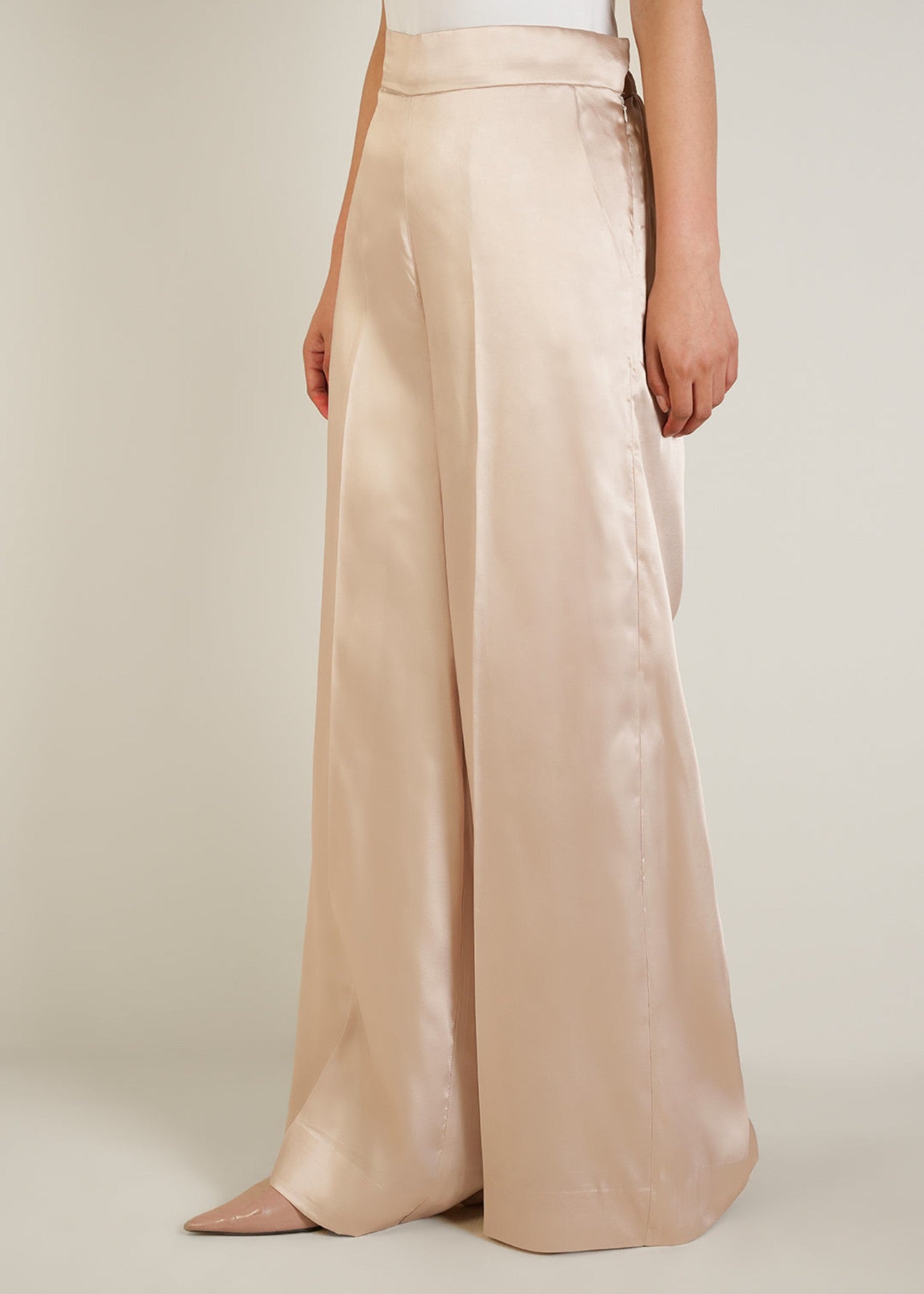 silk Pants in Ivory