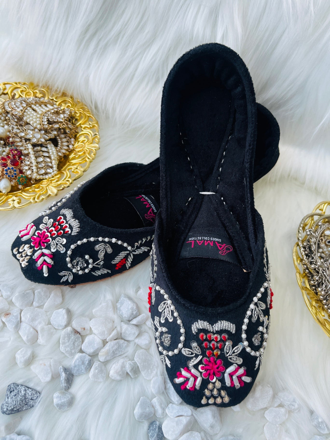 Khussa in Black by - High Quality Women Khussa SJC0177