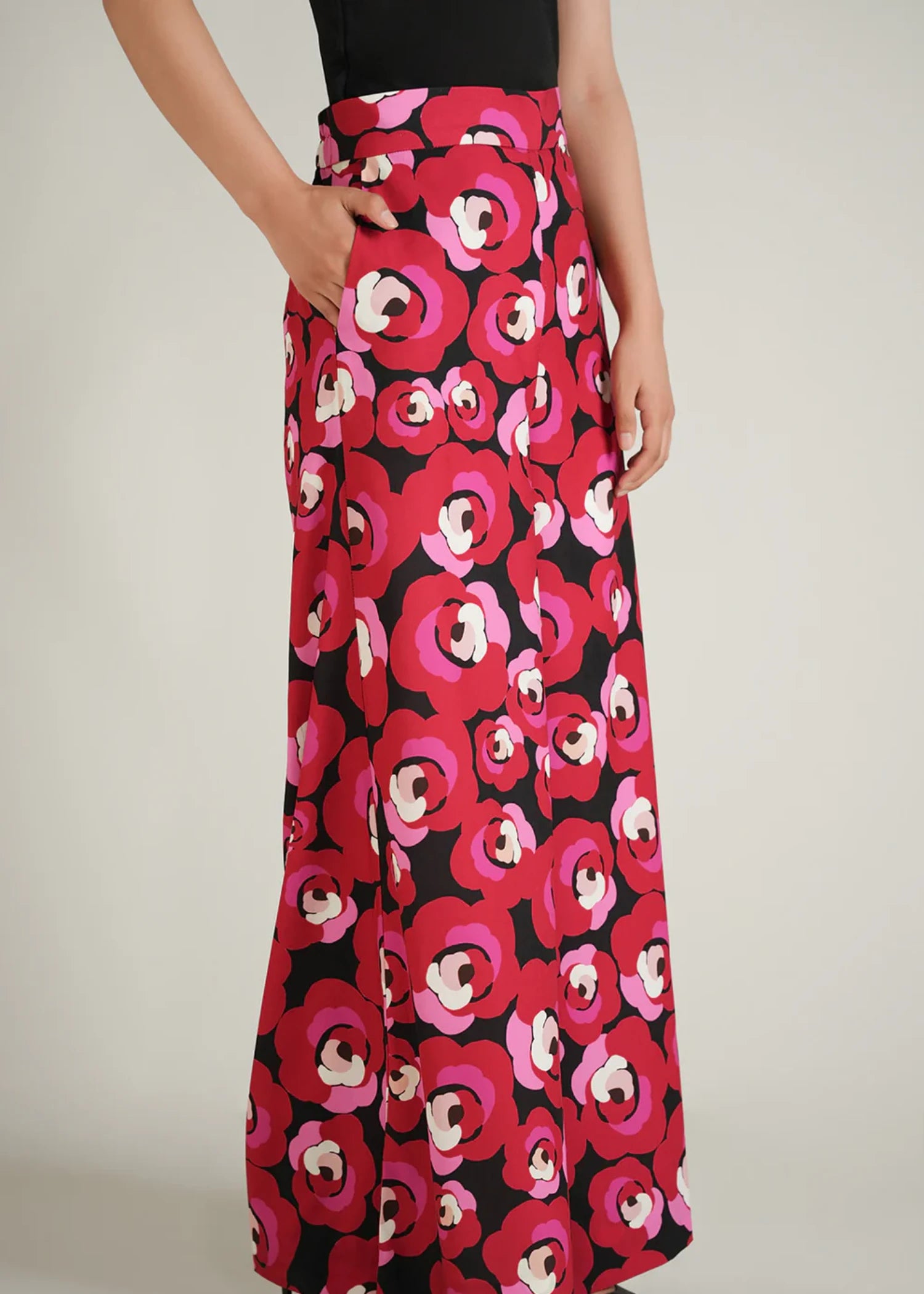crepe Trousers in Pink