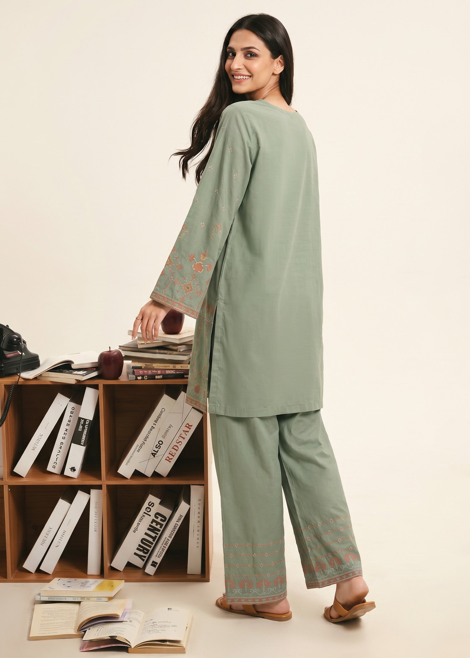 lawn Co Ord Sets in Sage green
