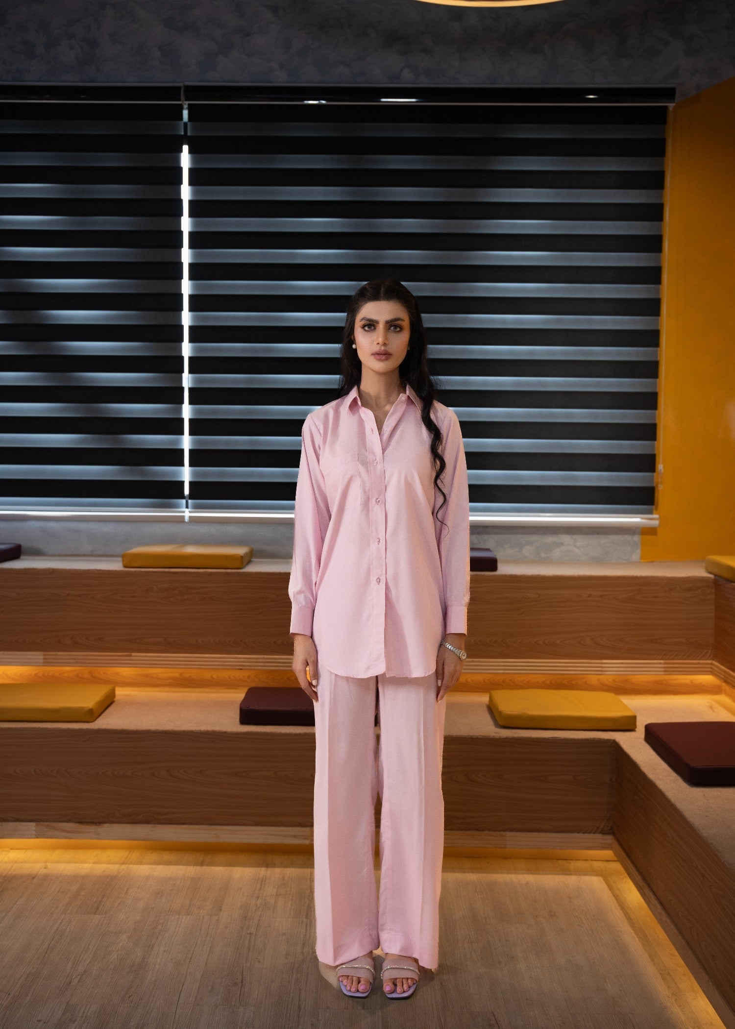 viscose Co Ord Sets in Pastel pink