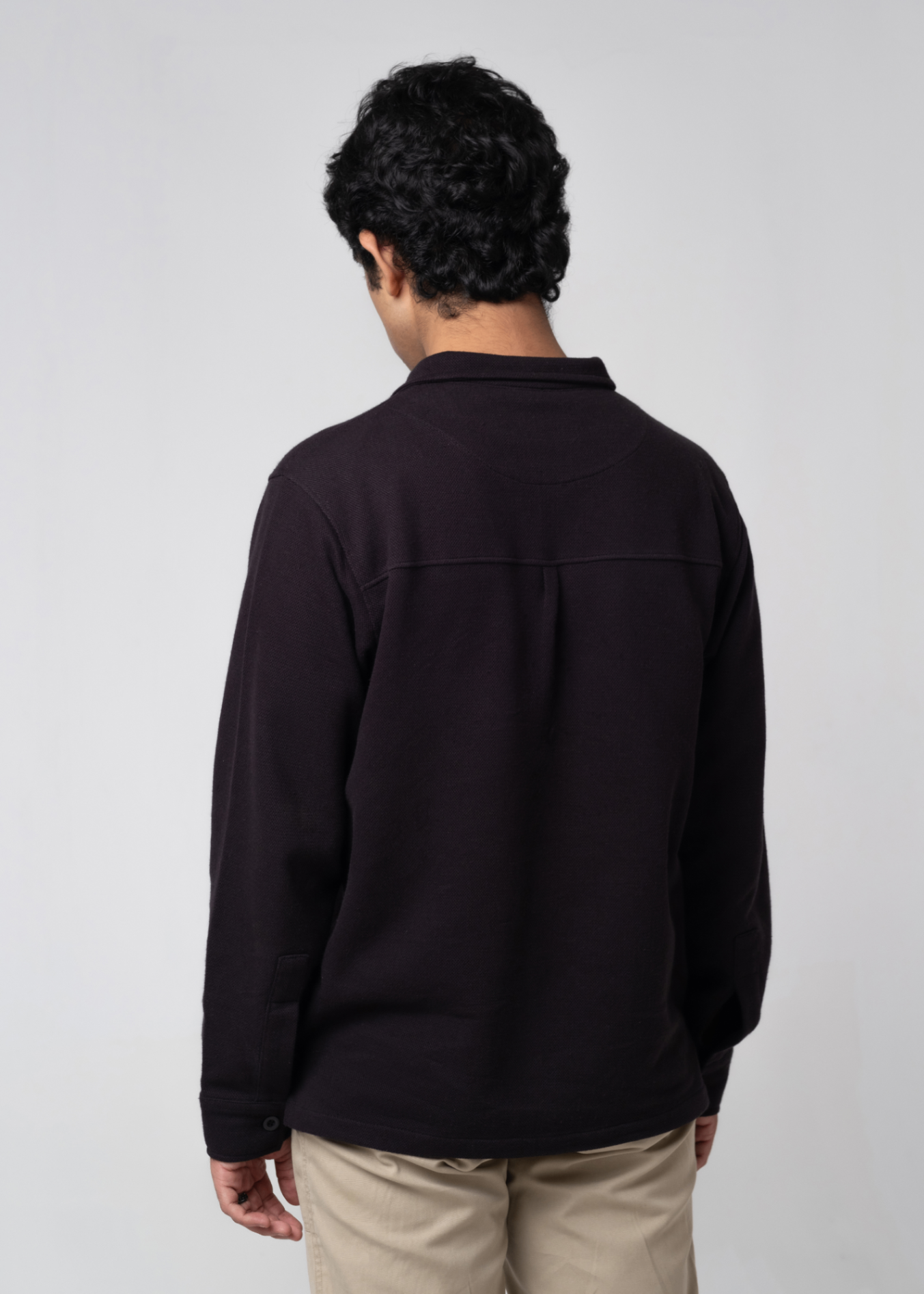 jersey knit Casual Shirt in Black