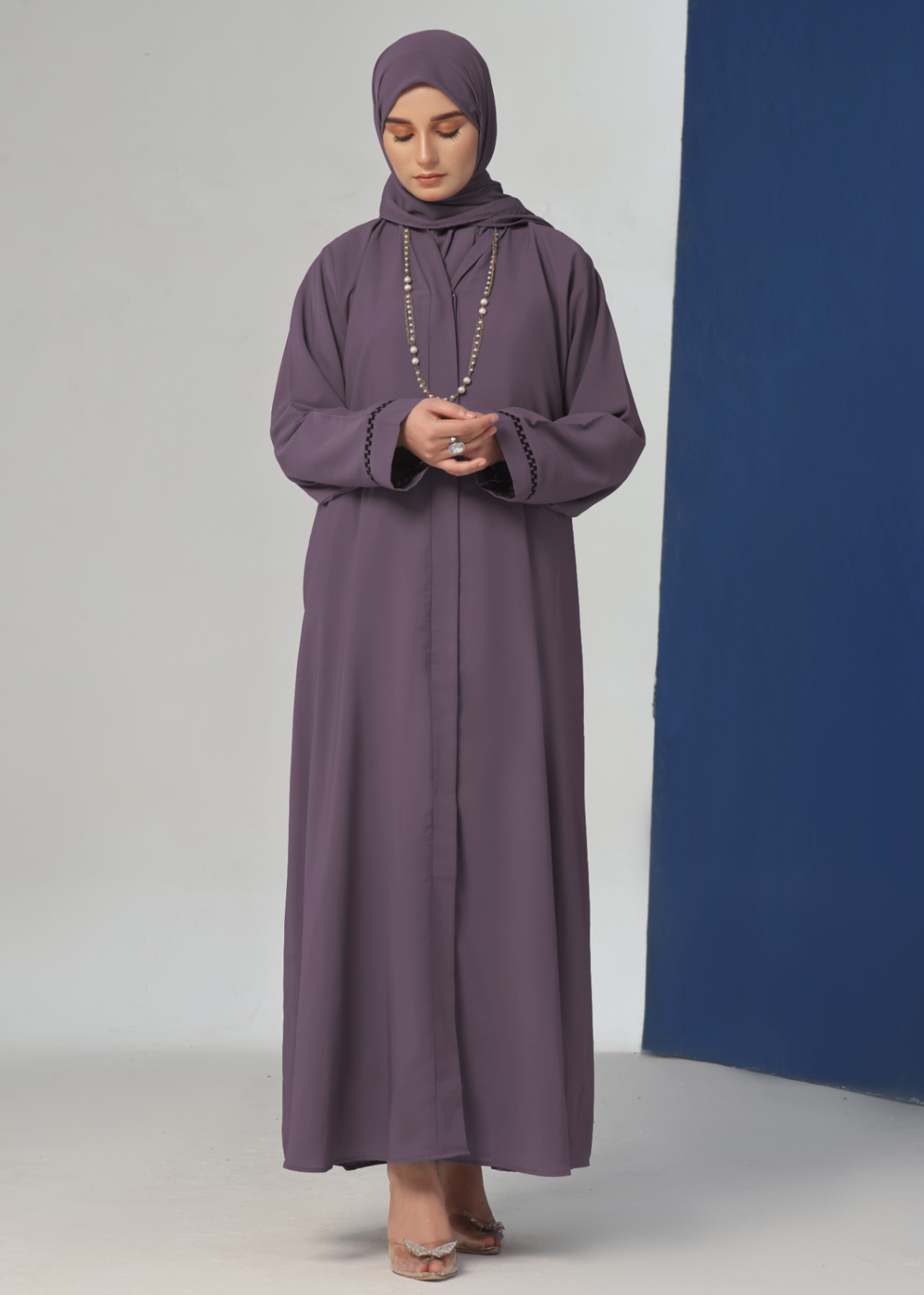 georgette Abaya in Mauve