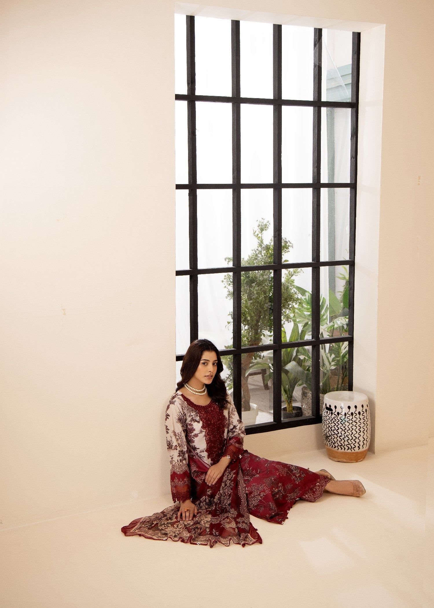 poly silk Kurta Set in Maroon