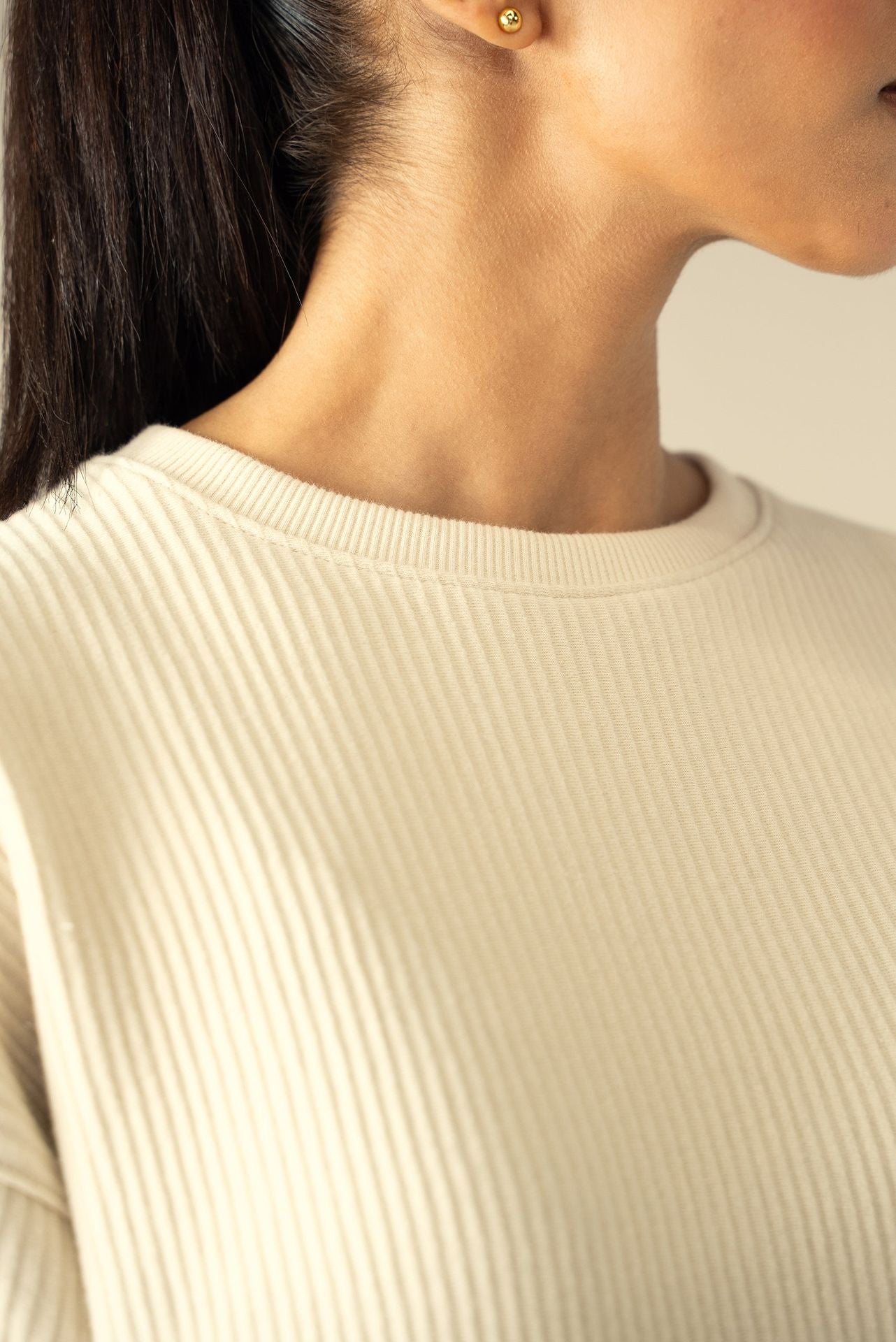 pure cotton T Shirt in Off-white
