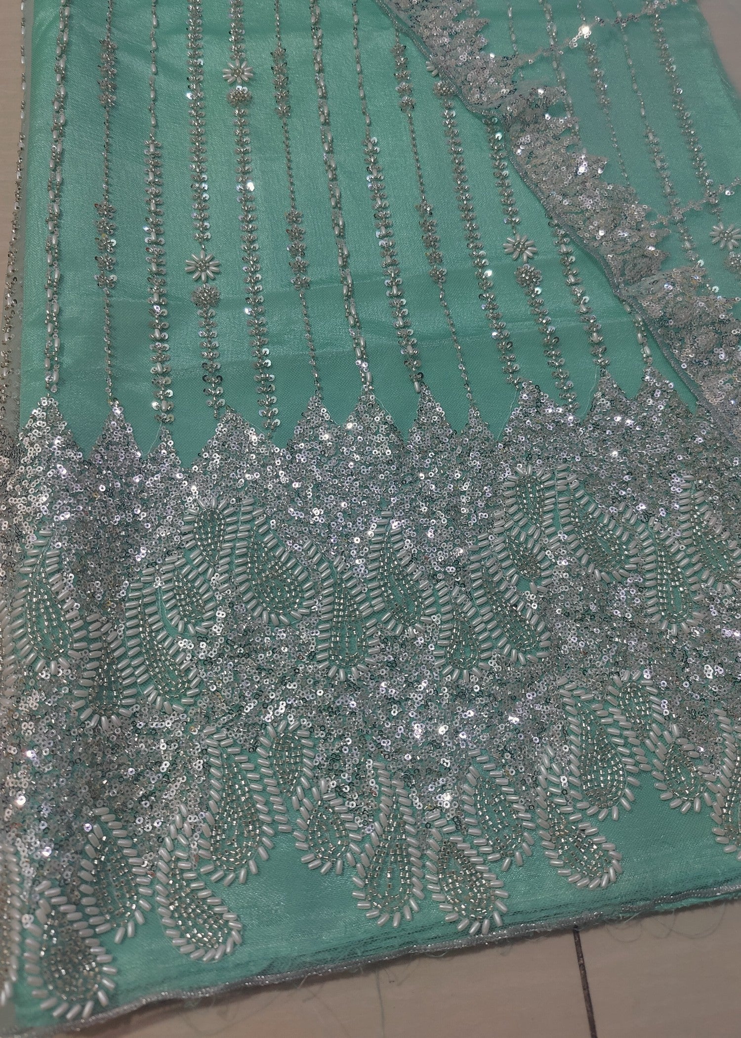 net Unstitched in Aquamarine