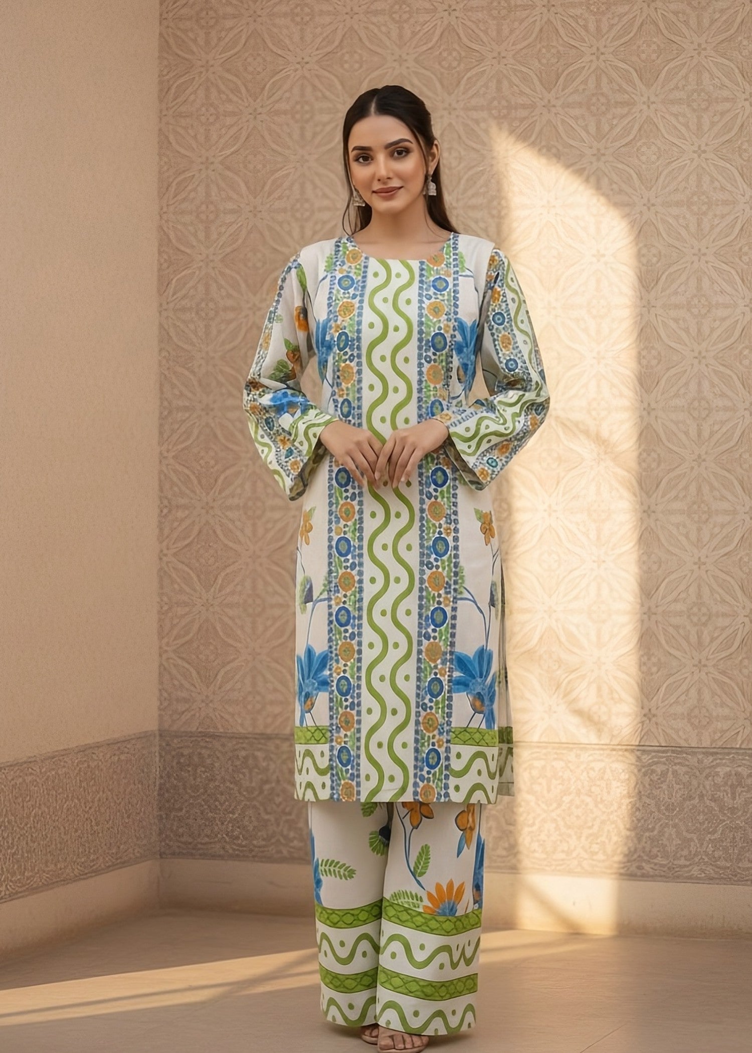 cotton Co Ord Sets in Tea green