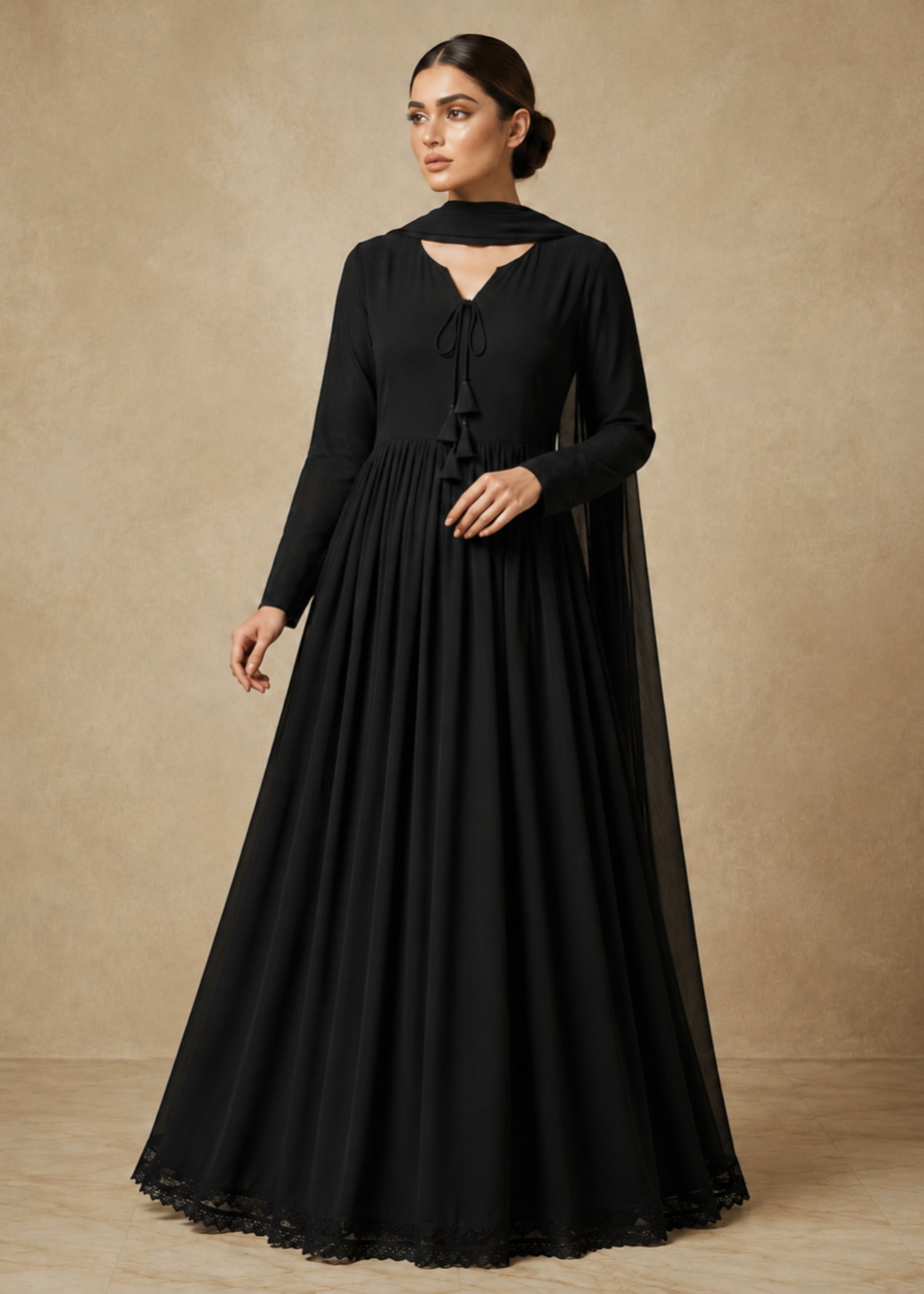 chiffon Maxi in Black