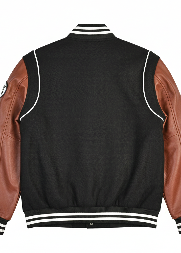 wool crepe Jacket in Black, sienna