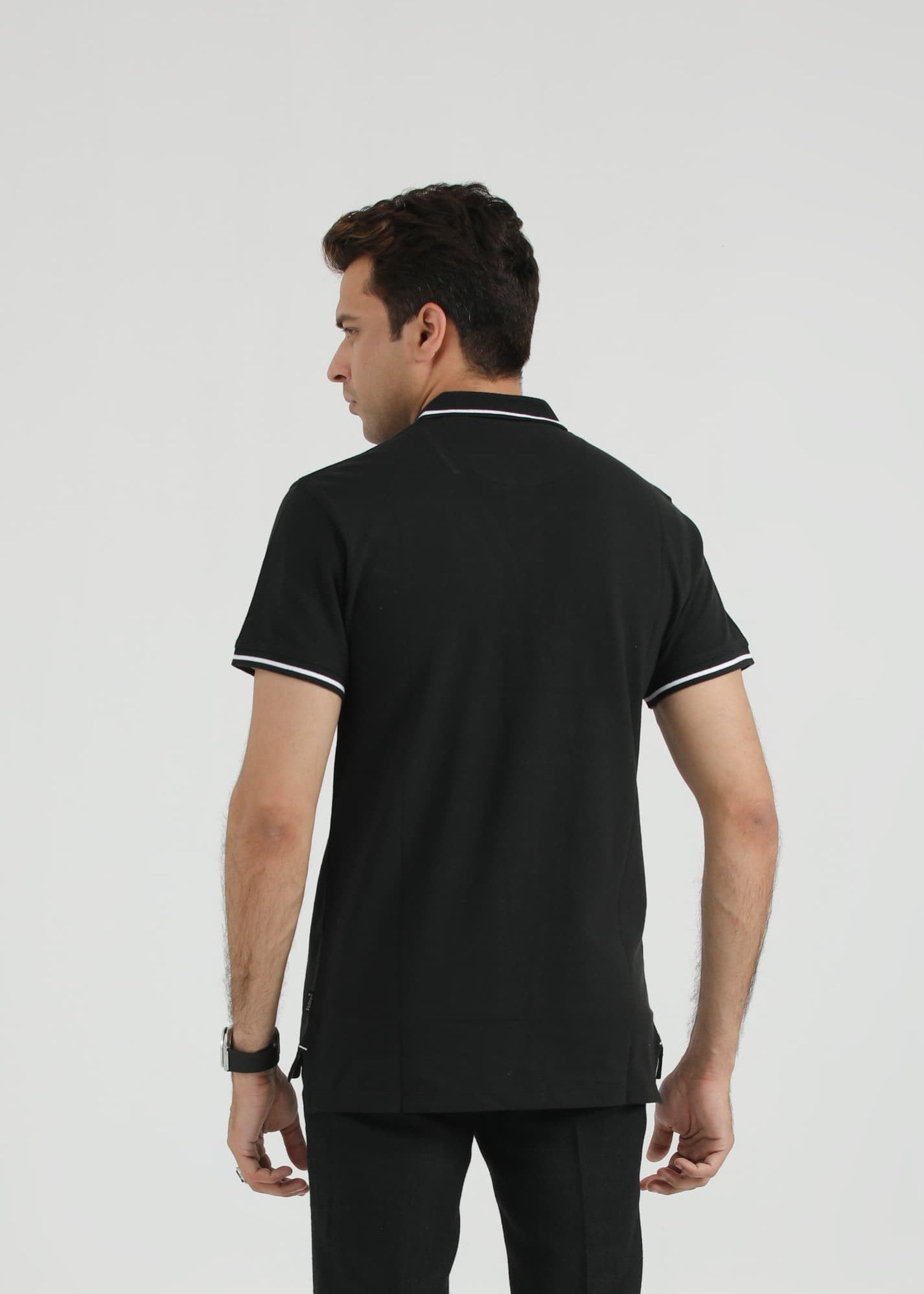 porque/pique Polo Shirt in Black