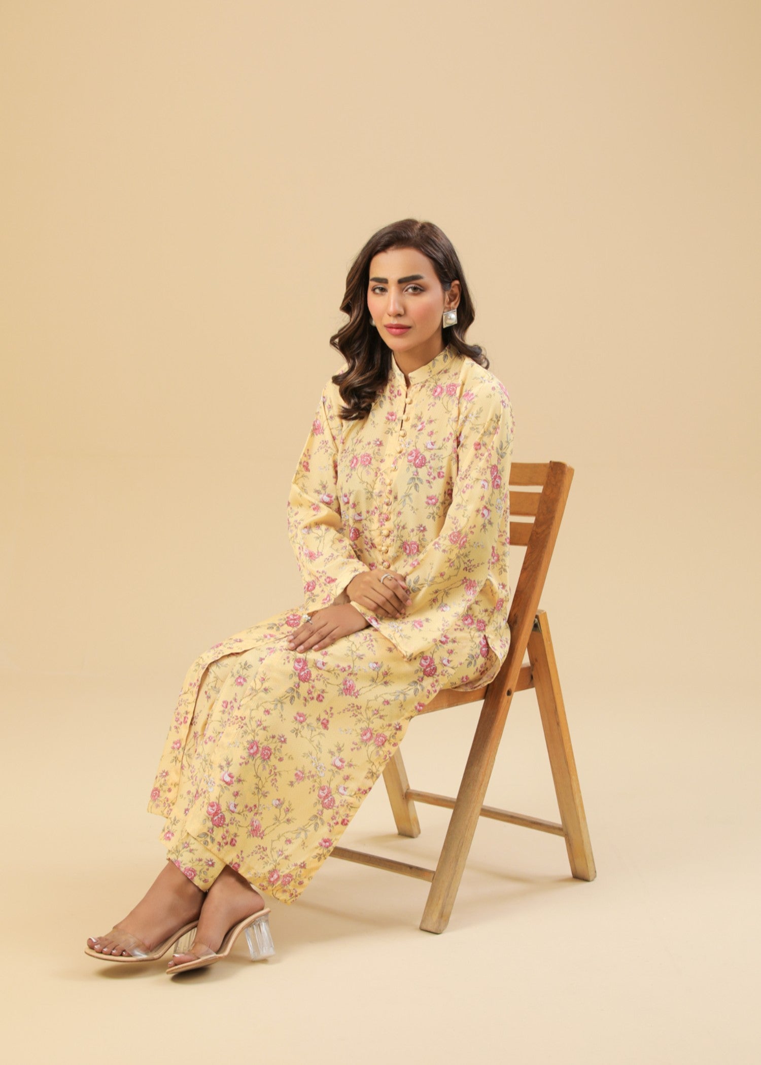 crepe Co Ord Sets in Lemon